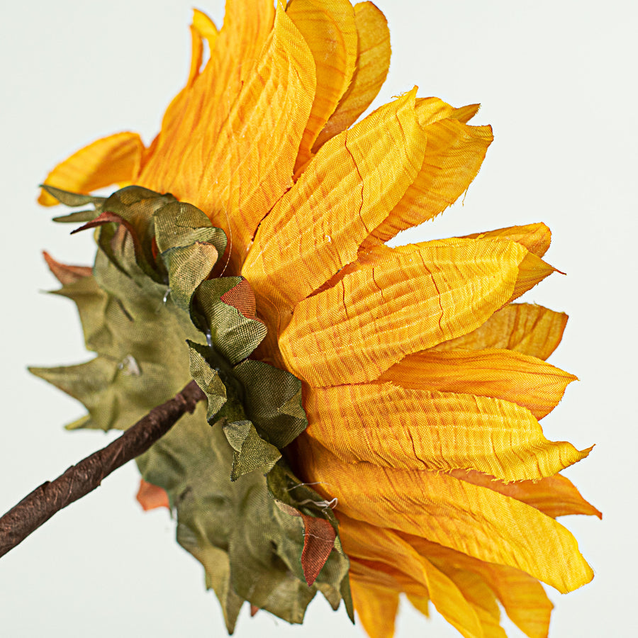12" Single Wrinkled Sunflower: Yellow Lifestyle Photo
