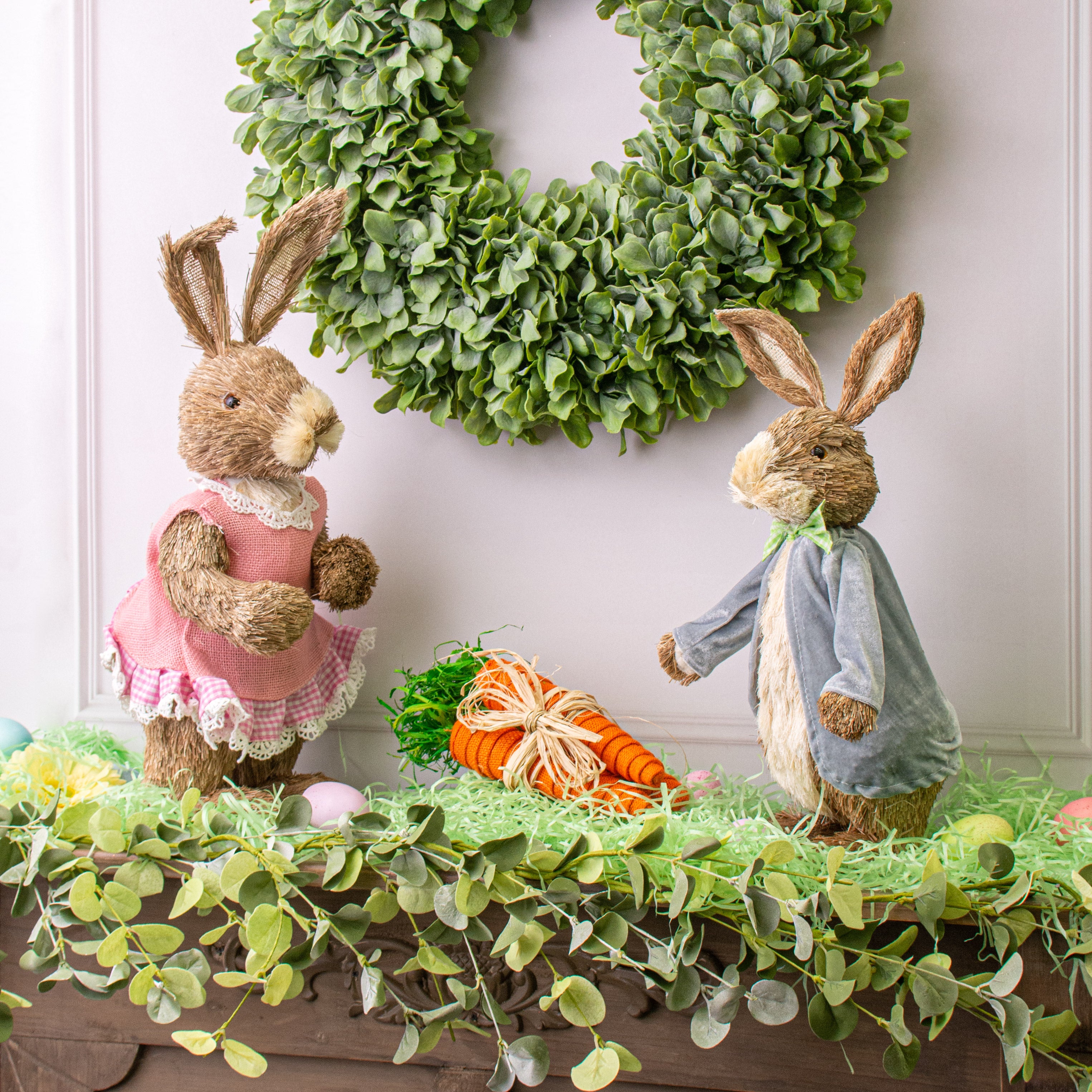 16" Sisal Bunny Decoration: Boy Lifestyle Photo