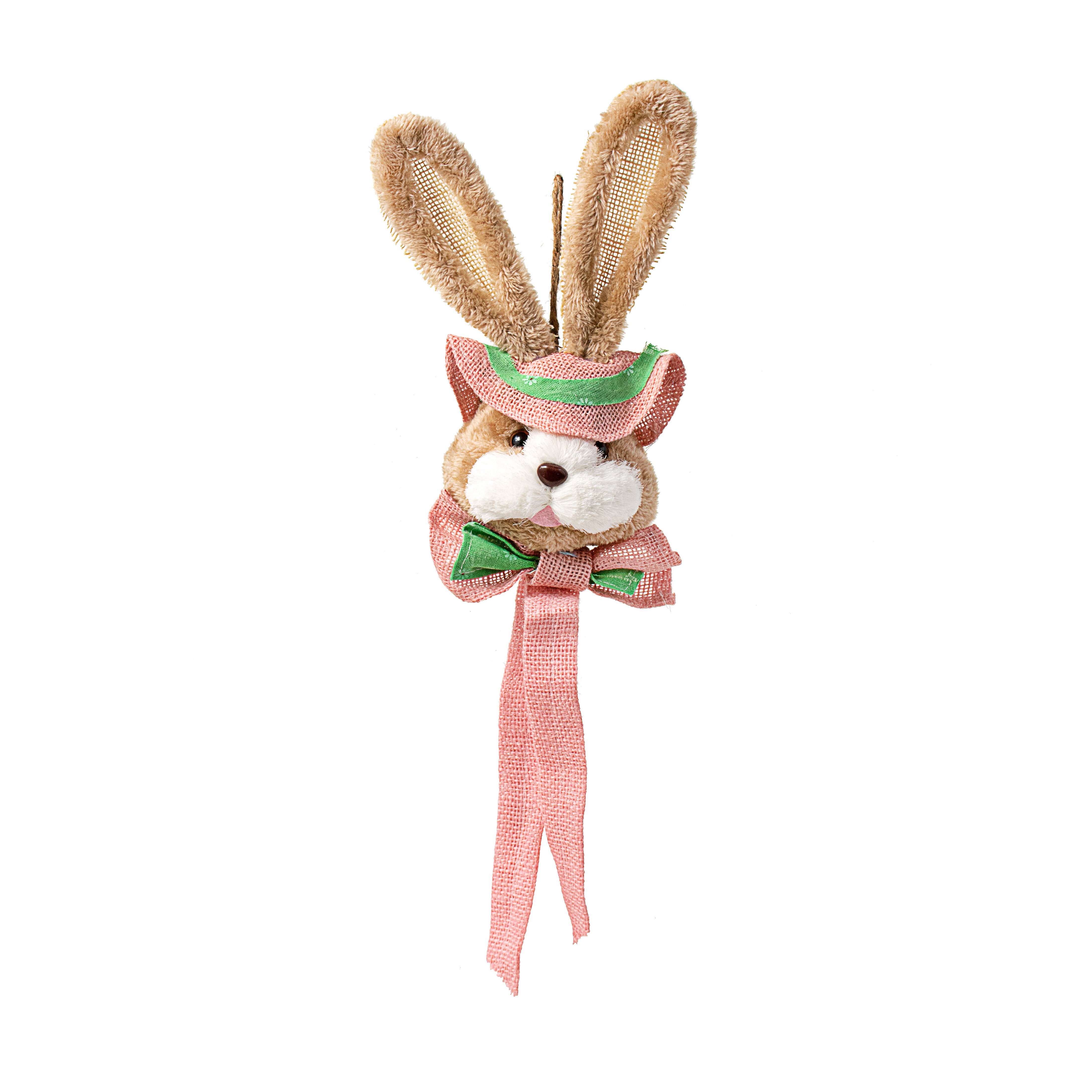20" Sisal Bunny Head: Pink With Floral Fabric Item Number: 9738360