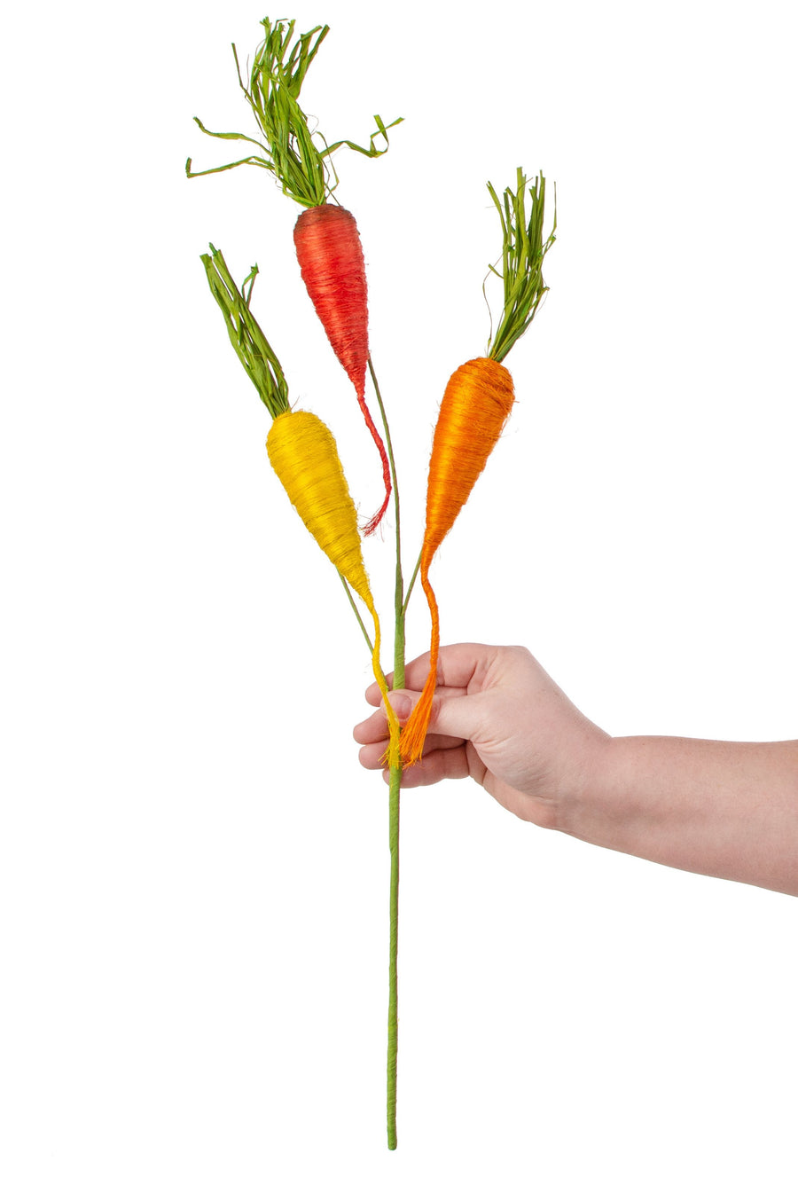 24" Sisal Carrot Pick: Red, Orange, Yellow detail photo 3