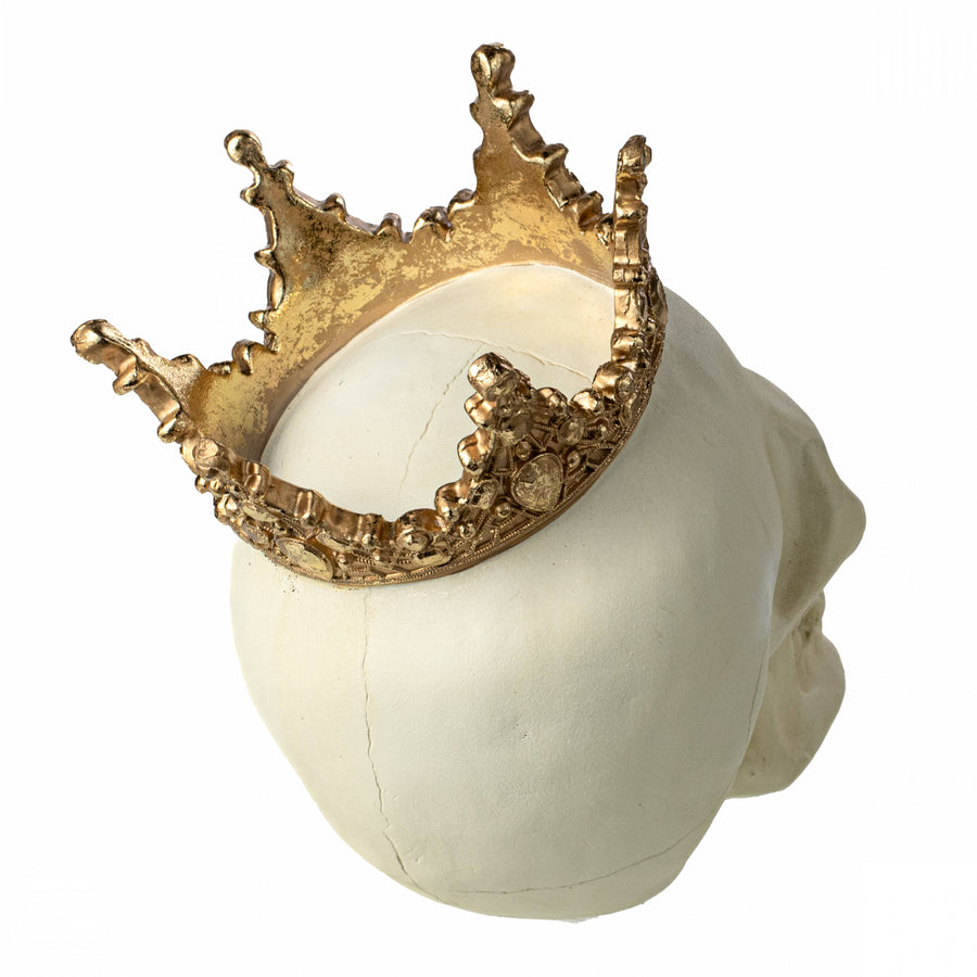 8.75" Skull with Crown Decor detail photo 5