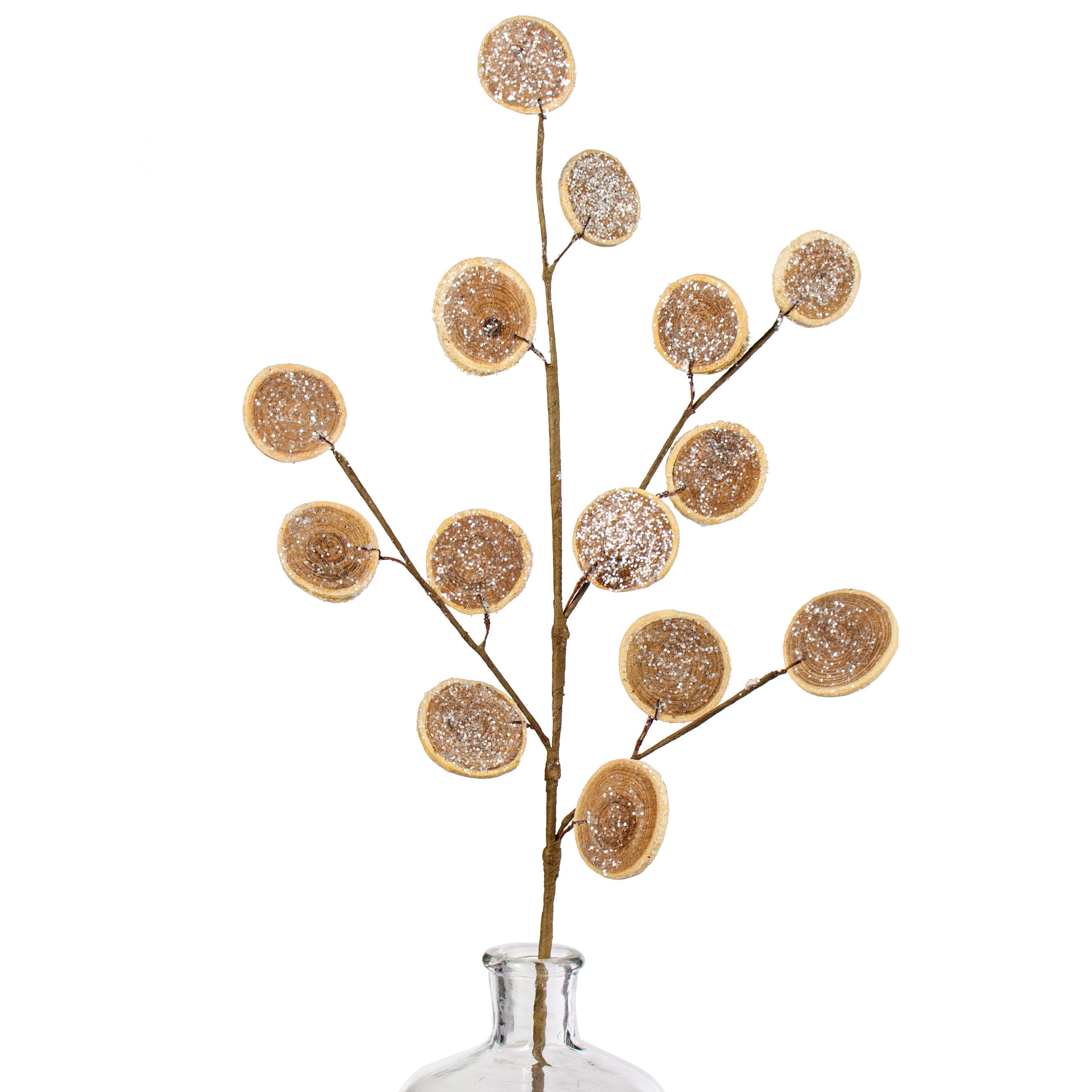 24" Sliced Frosted Wood Spray: Wood Item Number: 273126