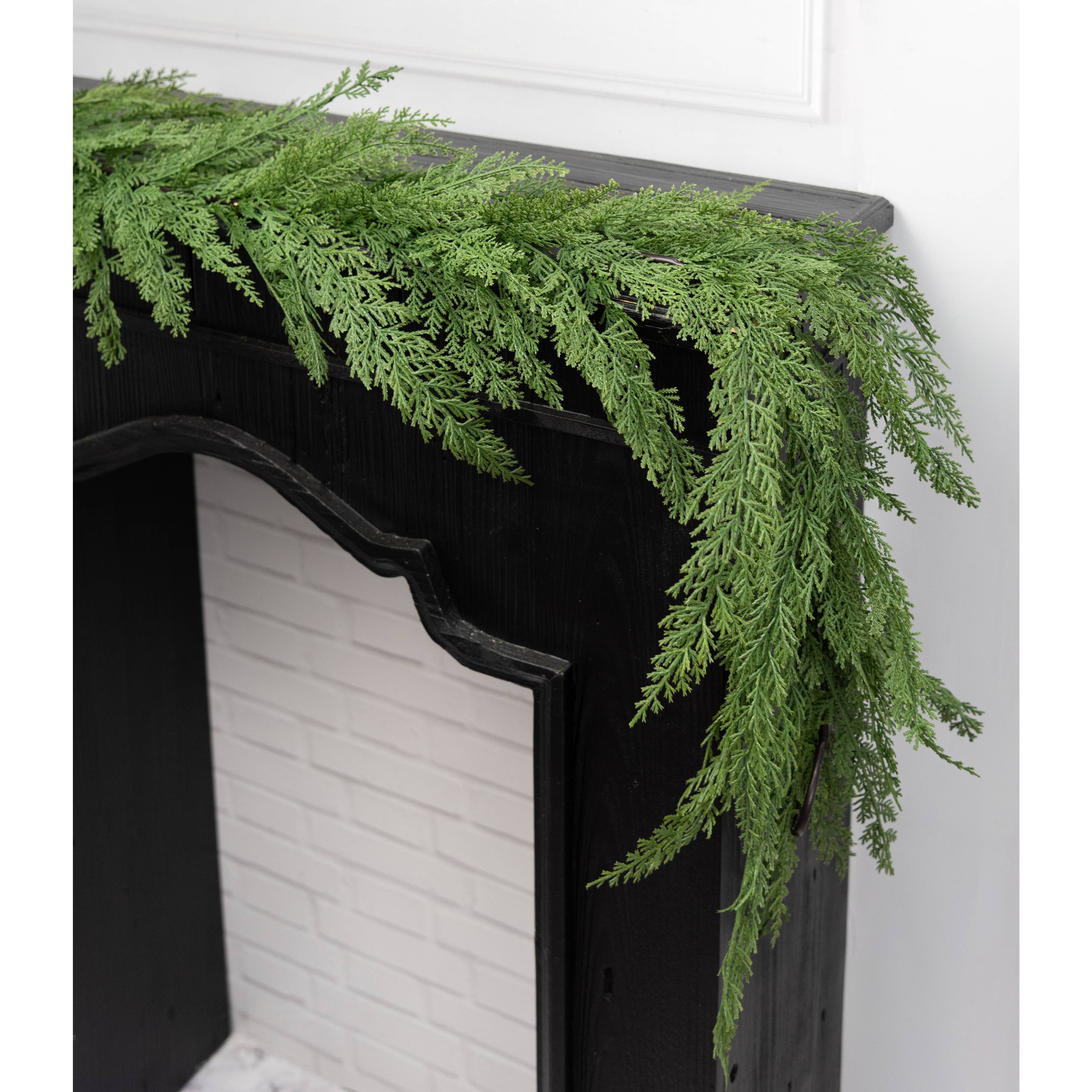 6' Slim Faux Cedar Arborvitae Garland Lifestyle Photo
