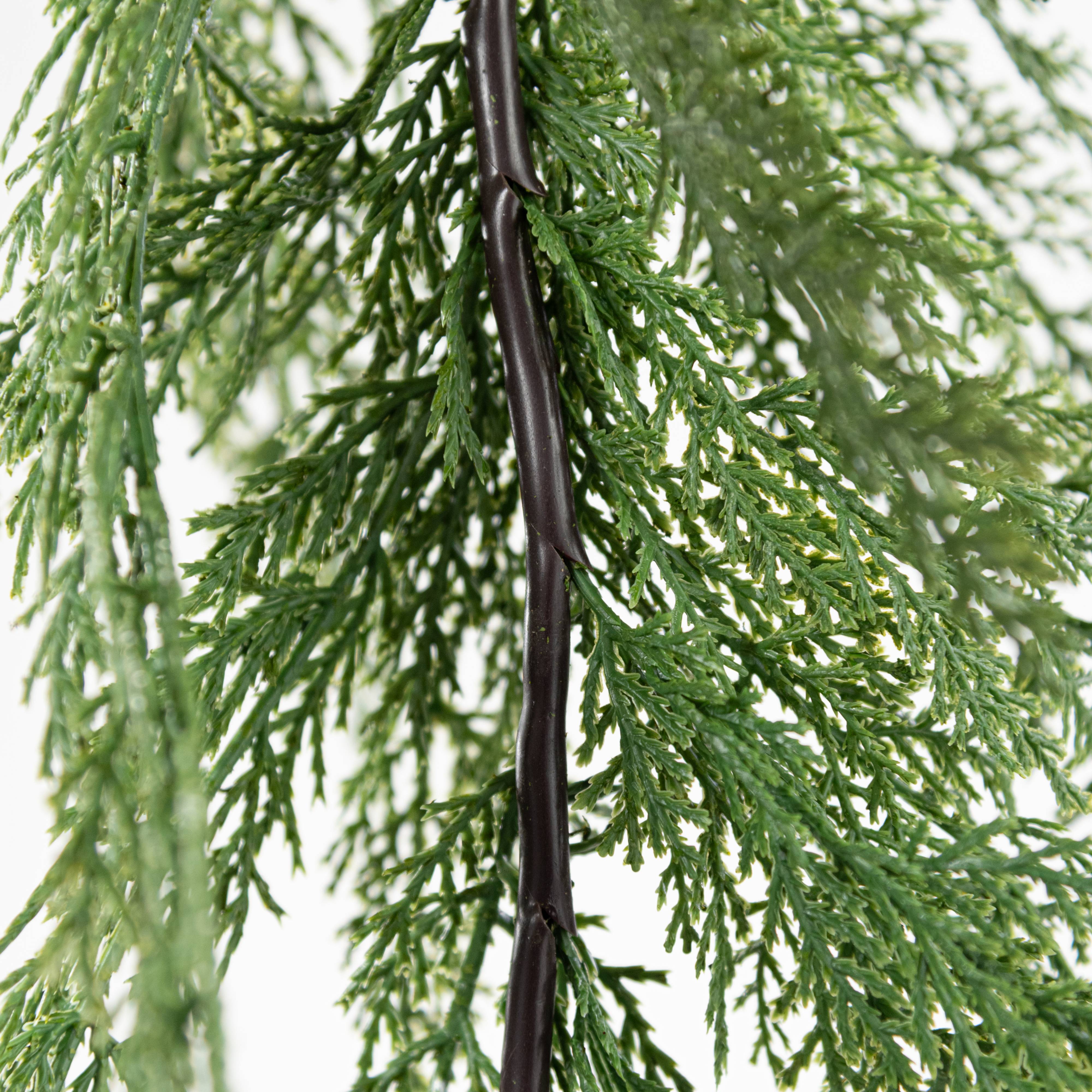 6' Slim Faux Cedar Arborvitae Garland detail photo 6