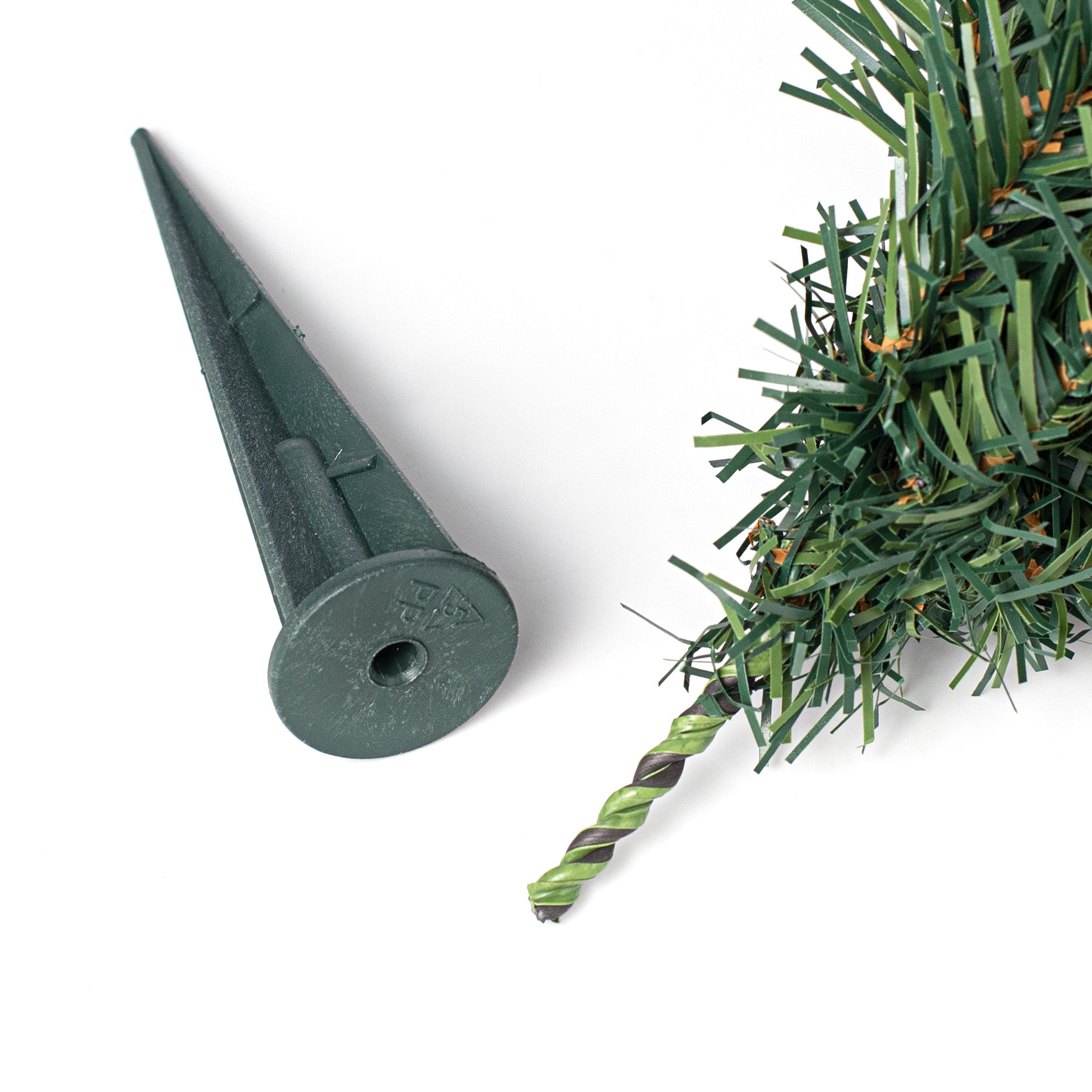 30" Small Cemetery Pine Tree With Plastic Spike detail photo 4