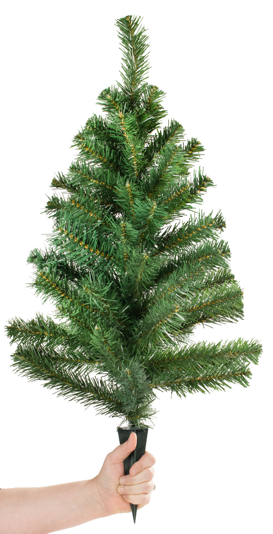 24" Small Cemetery Pine Tree With Stake Lifestyle Photo
