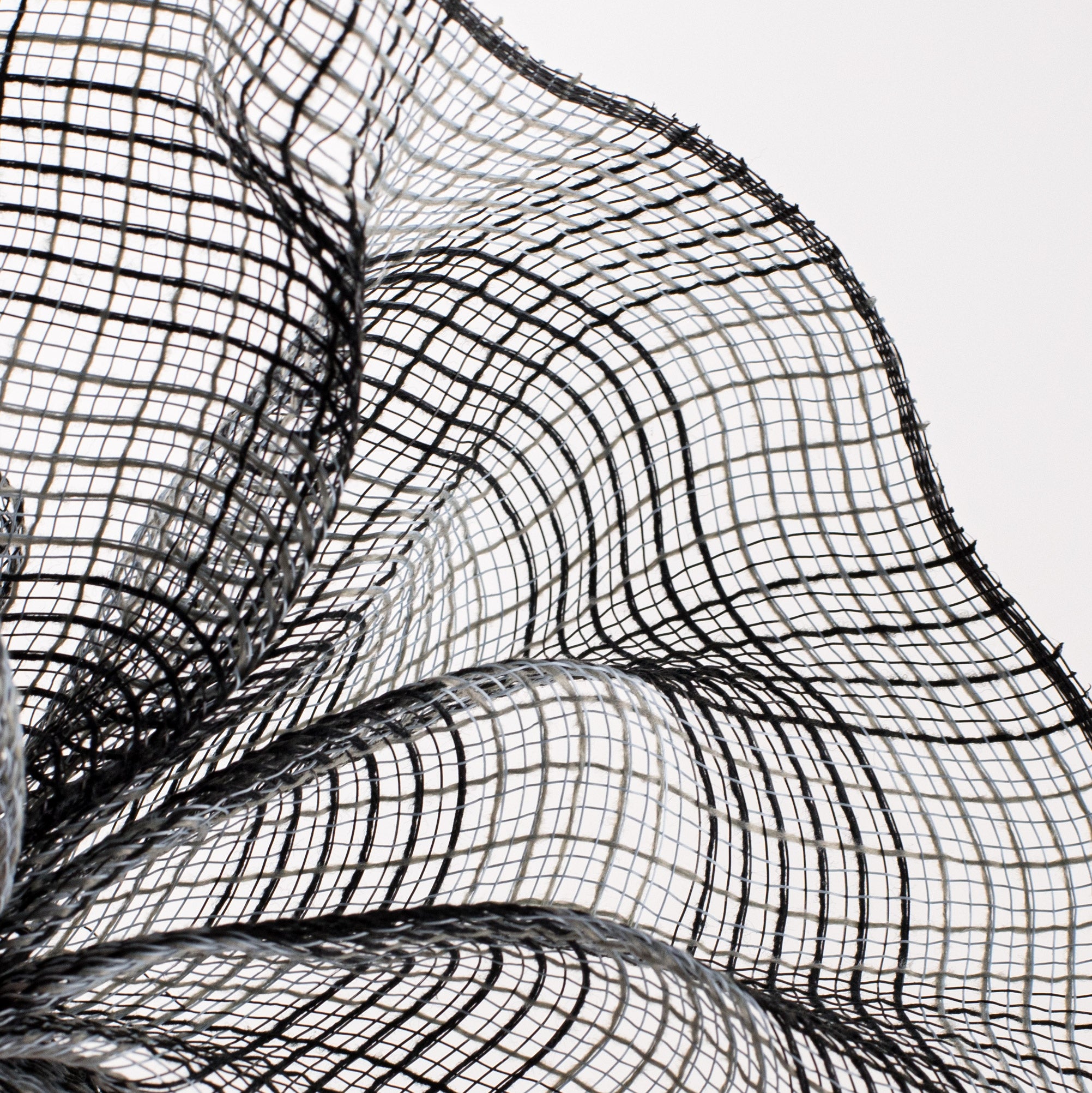 10" Small Check Fabric Mesh: Black & Grey Lifestyle Photo