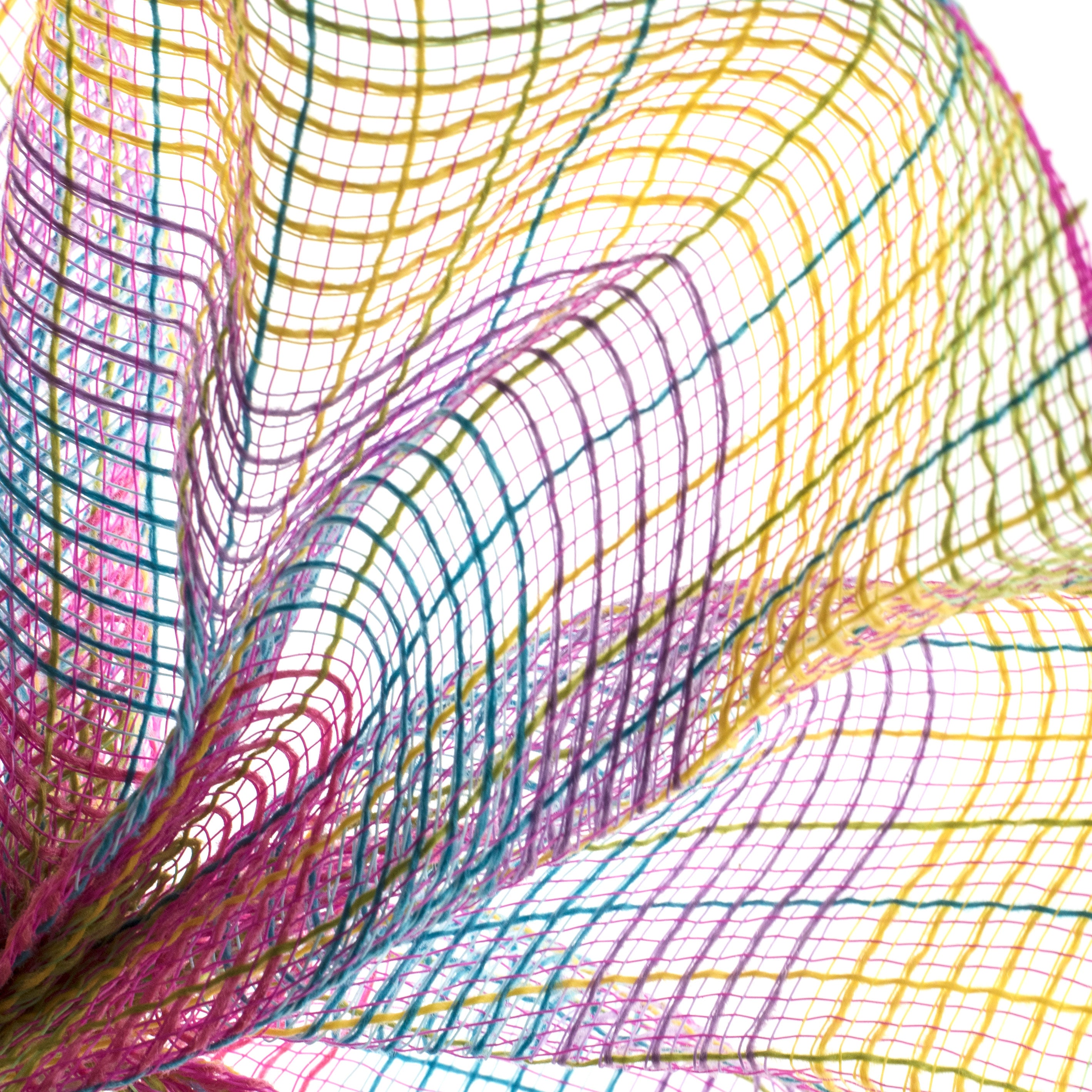 10" Small Check Fabric Mesh: Hot Pink, Green, Yellow, Lavender, Turquoise Lifestyle Photo