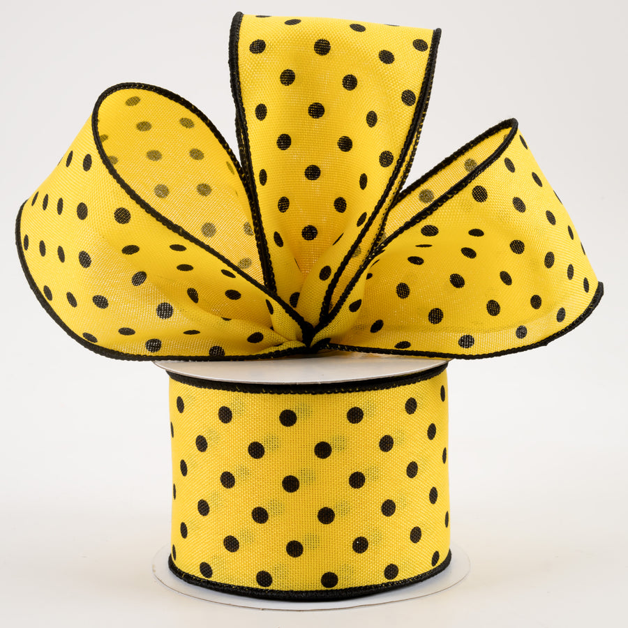 2.5" Small Polka Dot Ribbon: Sun Yellow (10 Yards) Lifestyle Photo