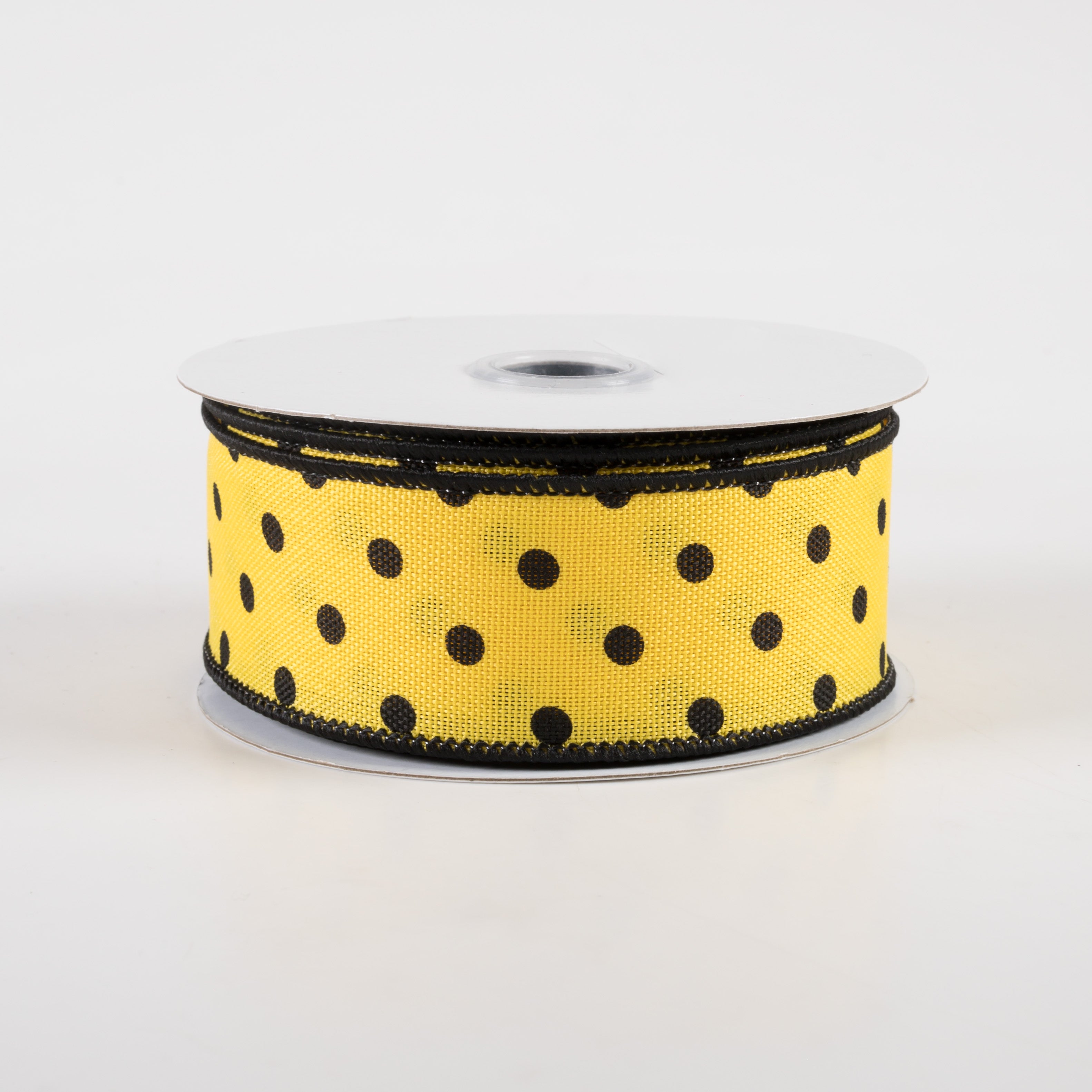 1.5" Small Polka Dot Ribbon: Sun Yellow (10 Yards)