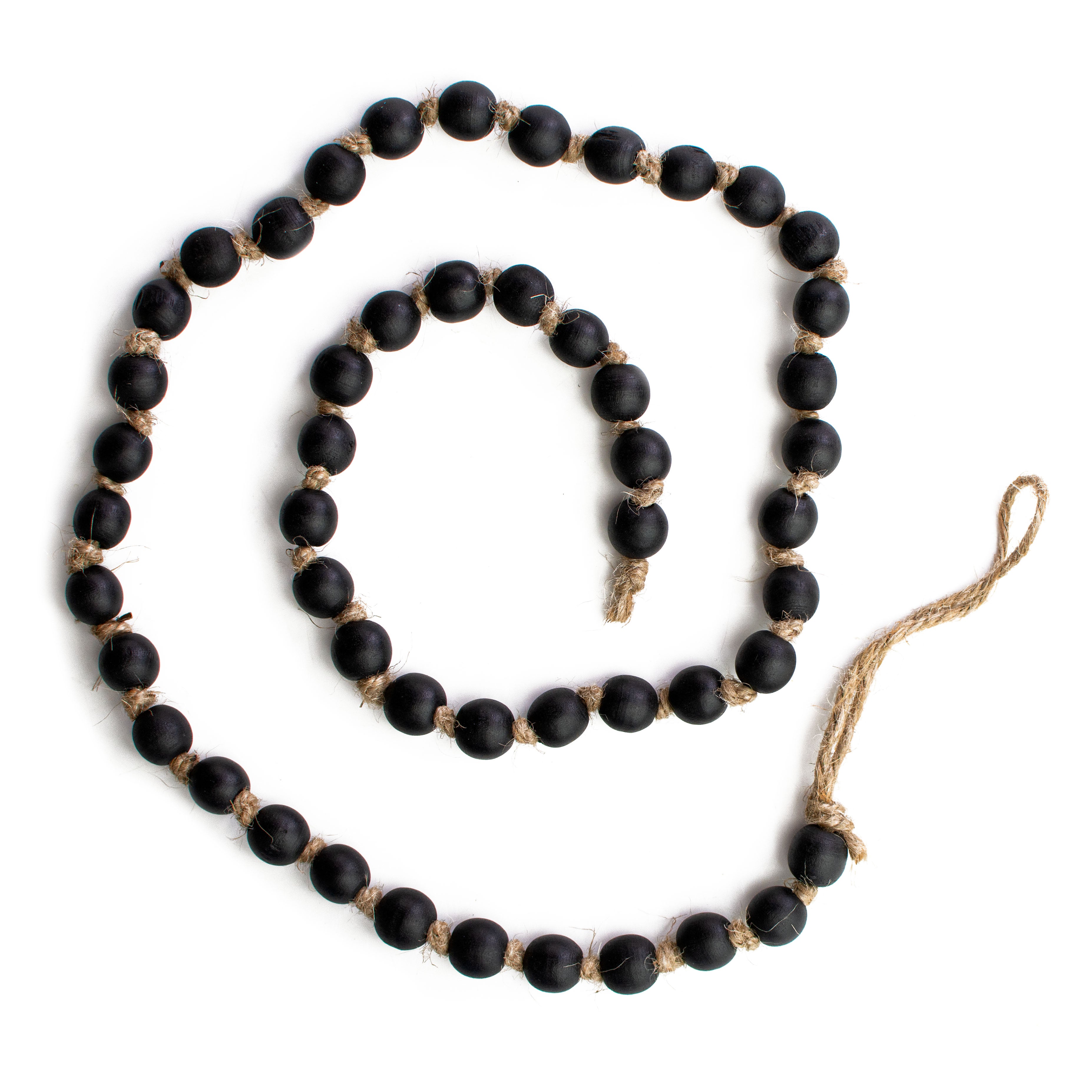 39" Small Wood Bead Garland: Black Item Number: MZ198002