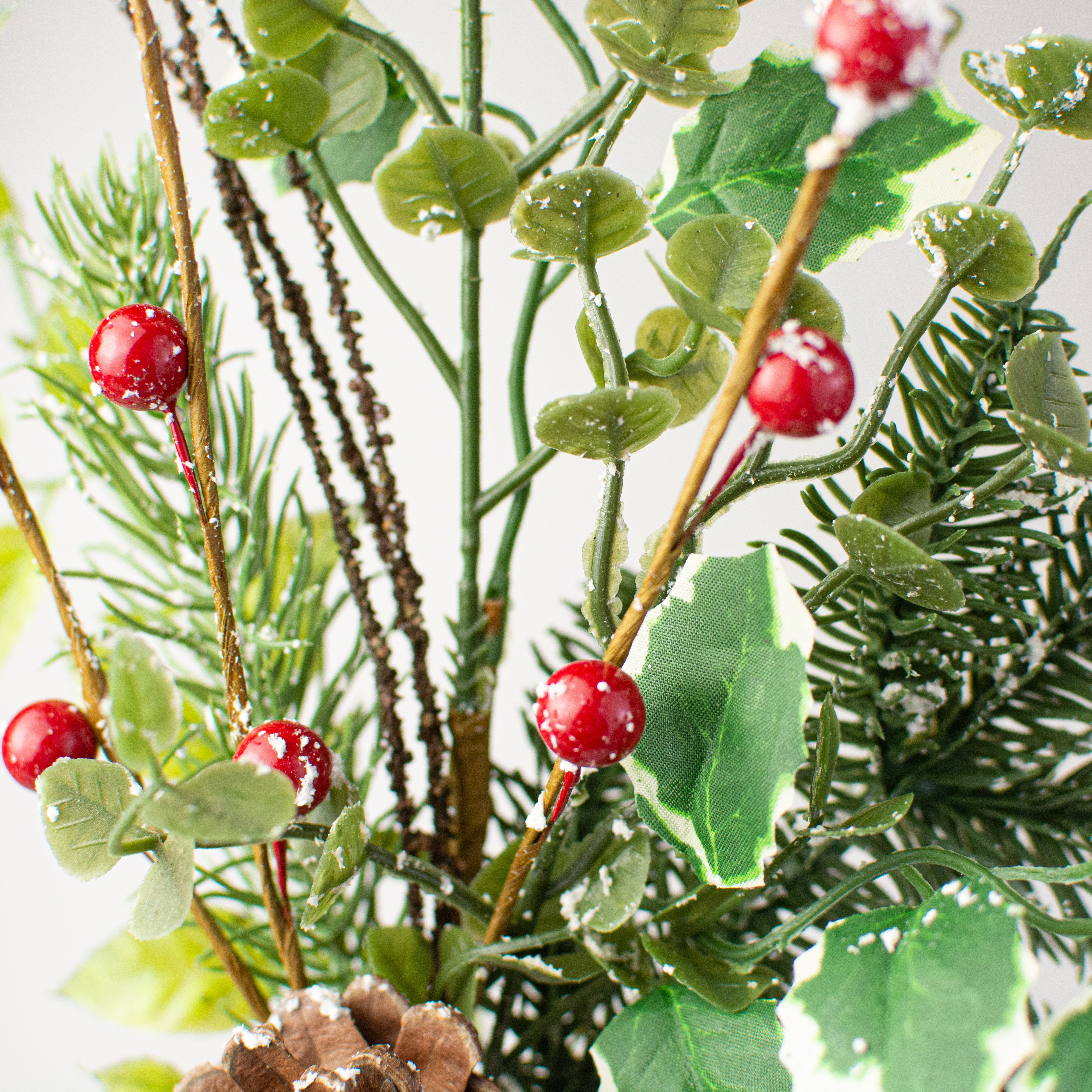 18" Snow Berry Holly Spray Lifestyle Photo