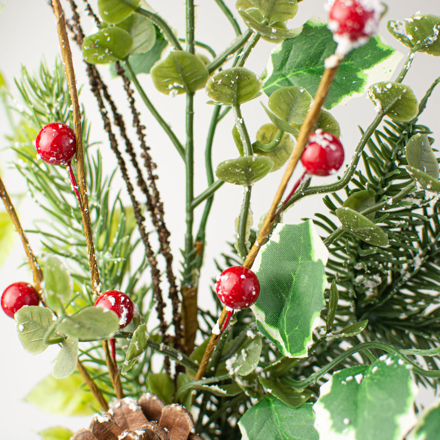 18" Snow Berry Holly Spray Lifestyle Photo