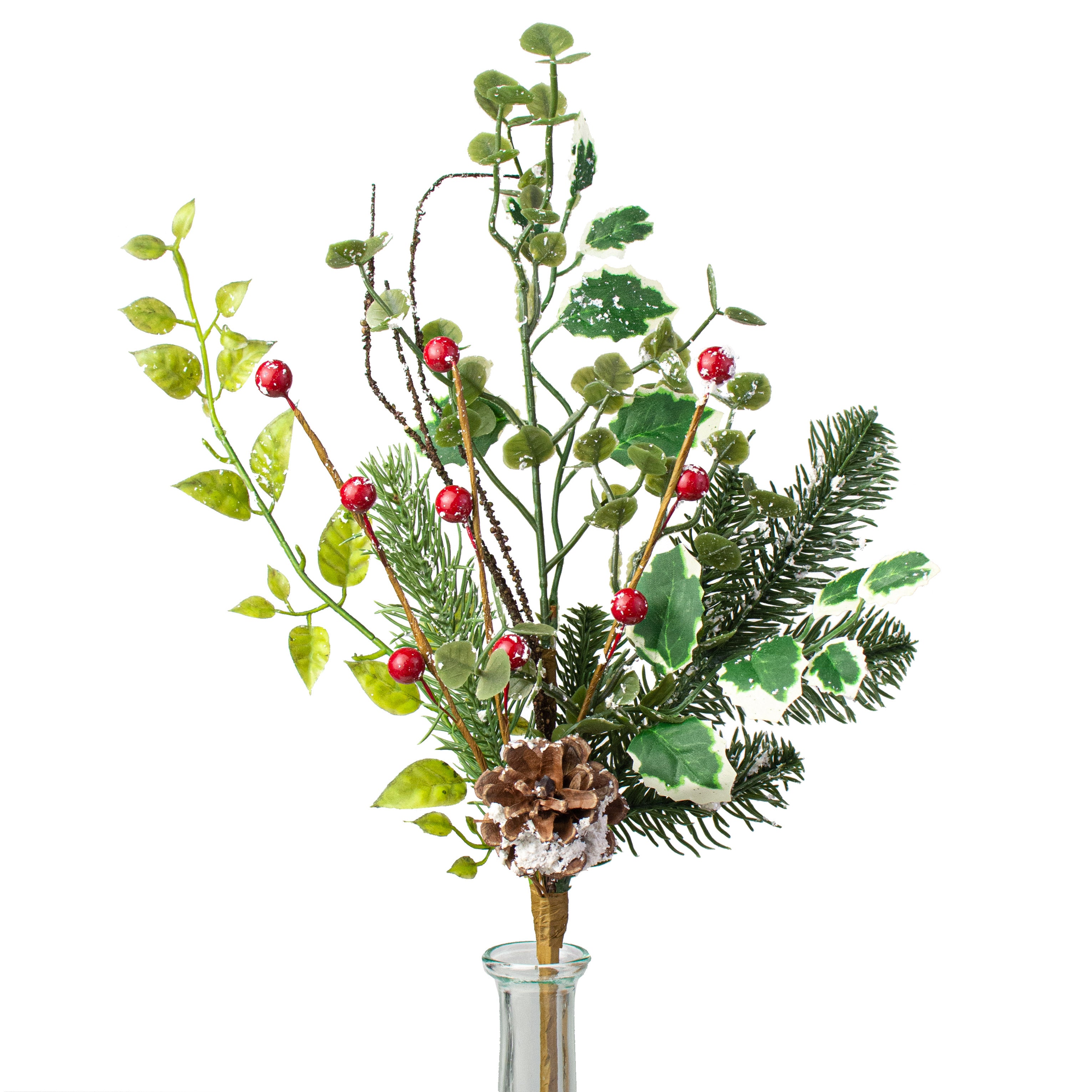 18" Snow Berry Holly Spray Item Number: 85403RDGN