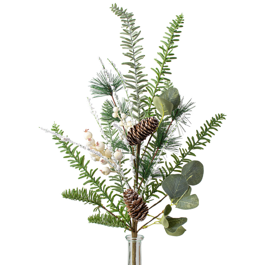 23" Snow Berry, Pine, Eucalyptus Spray Item Number: XX8216