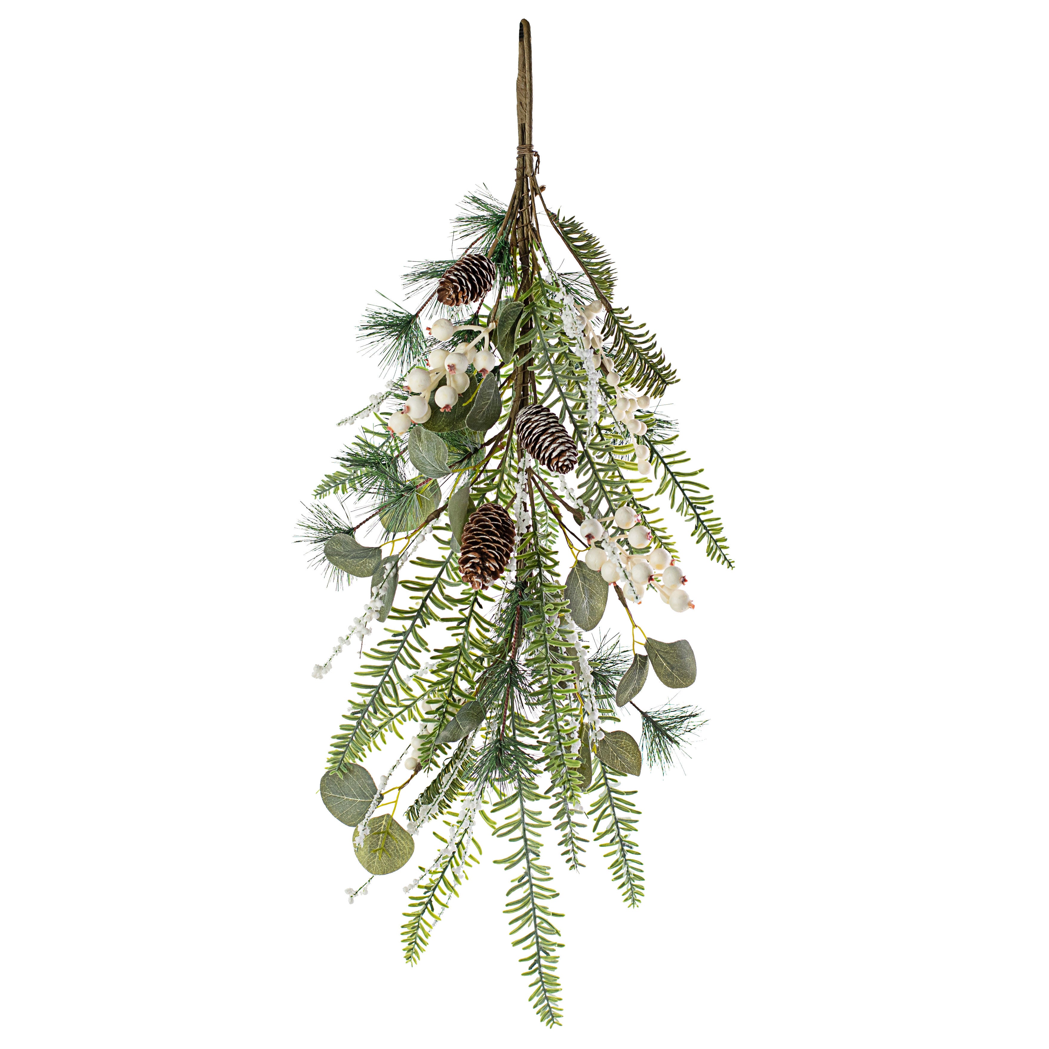 30" Snow Berry, Pine, Eucalyptus Teardrop Item Number: XX8226