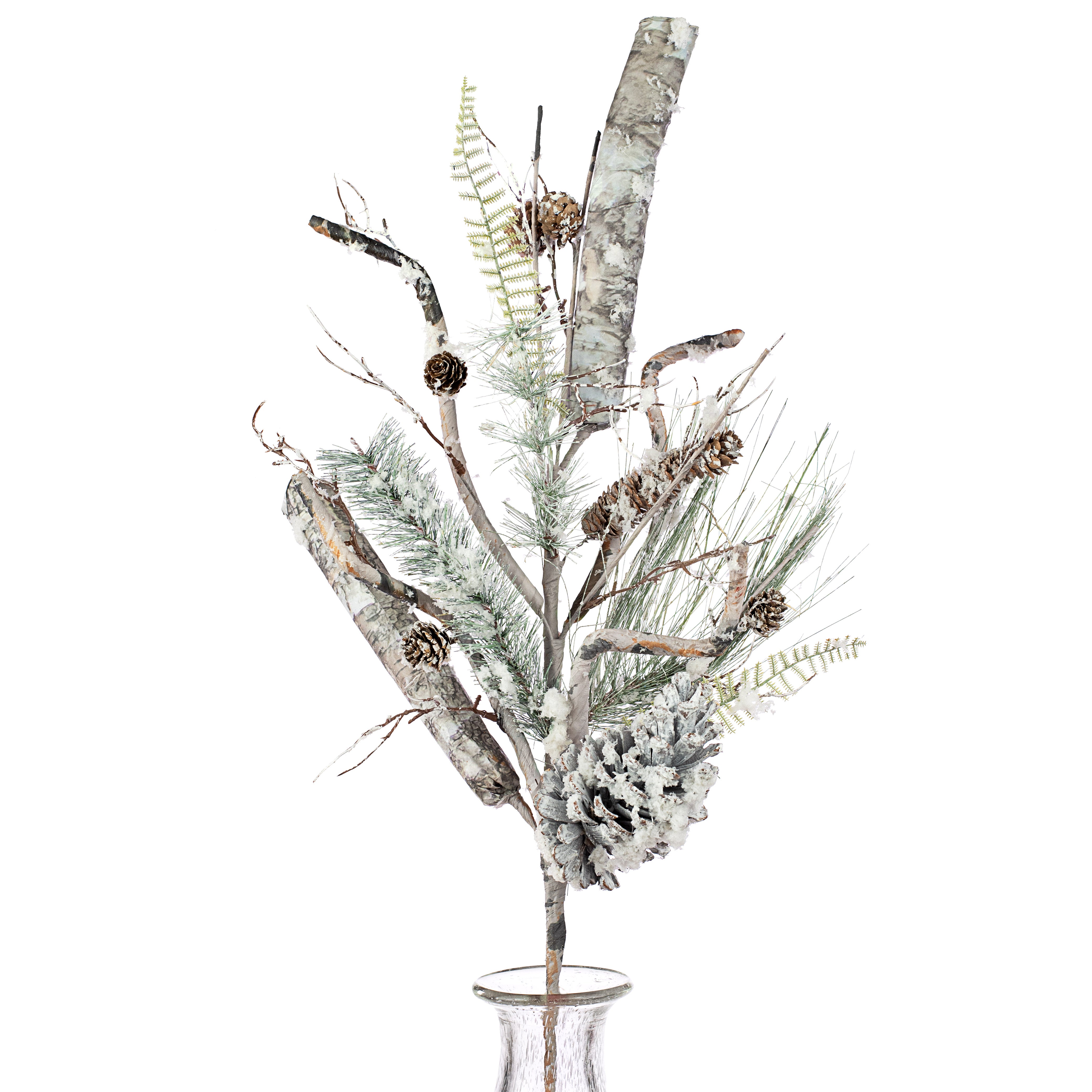 32" Snow Birch Pine Spray Item Number: 83081SP32