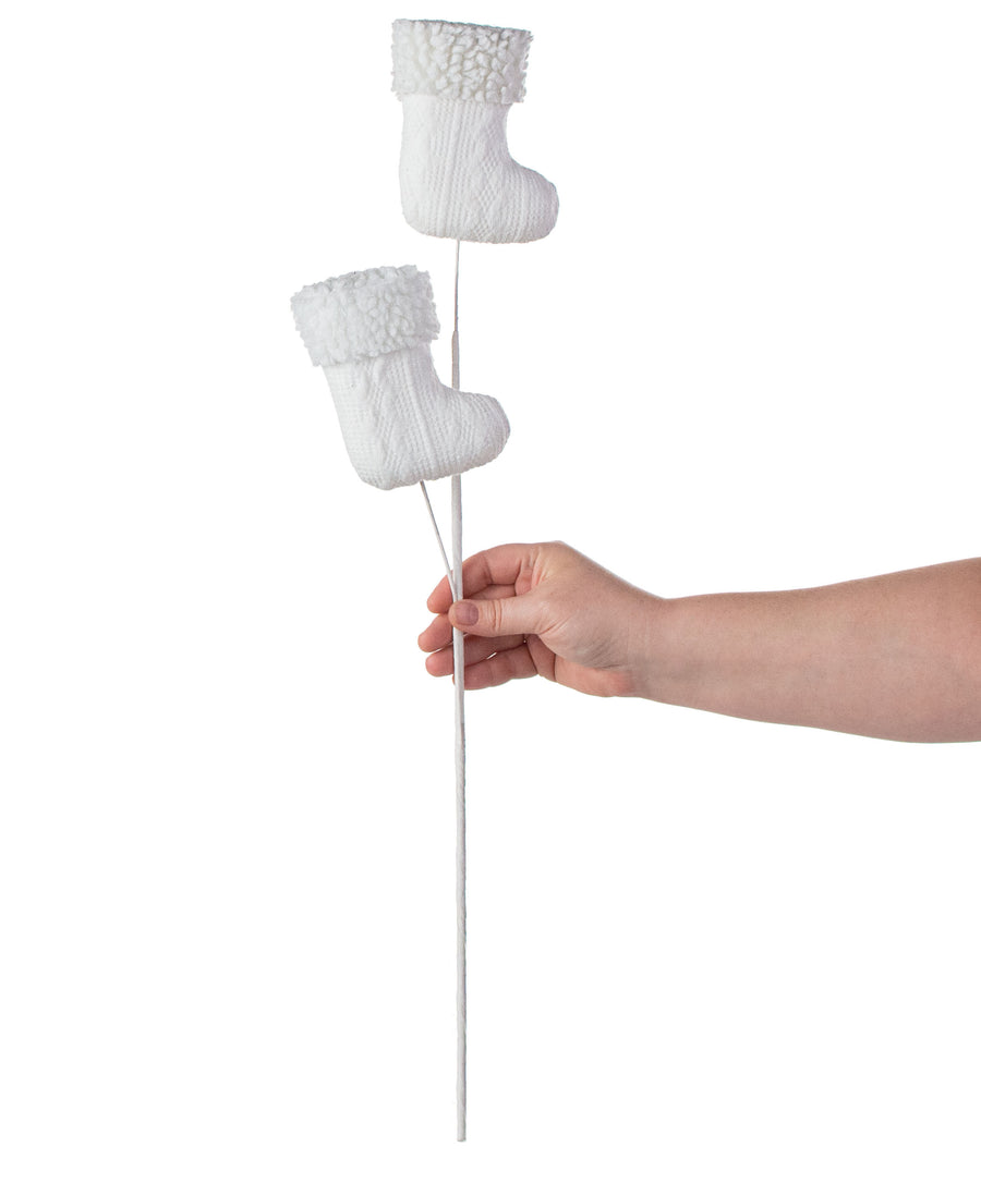 26" Snow Boot Spray: White detail photo 3