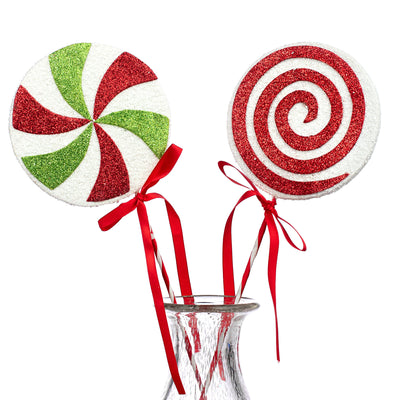 17" Snow Candy Picks (Set of 2) Item Number: 83747ASST