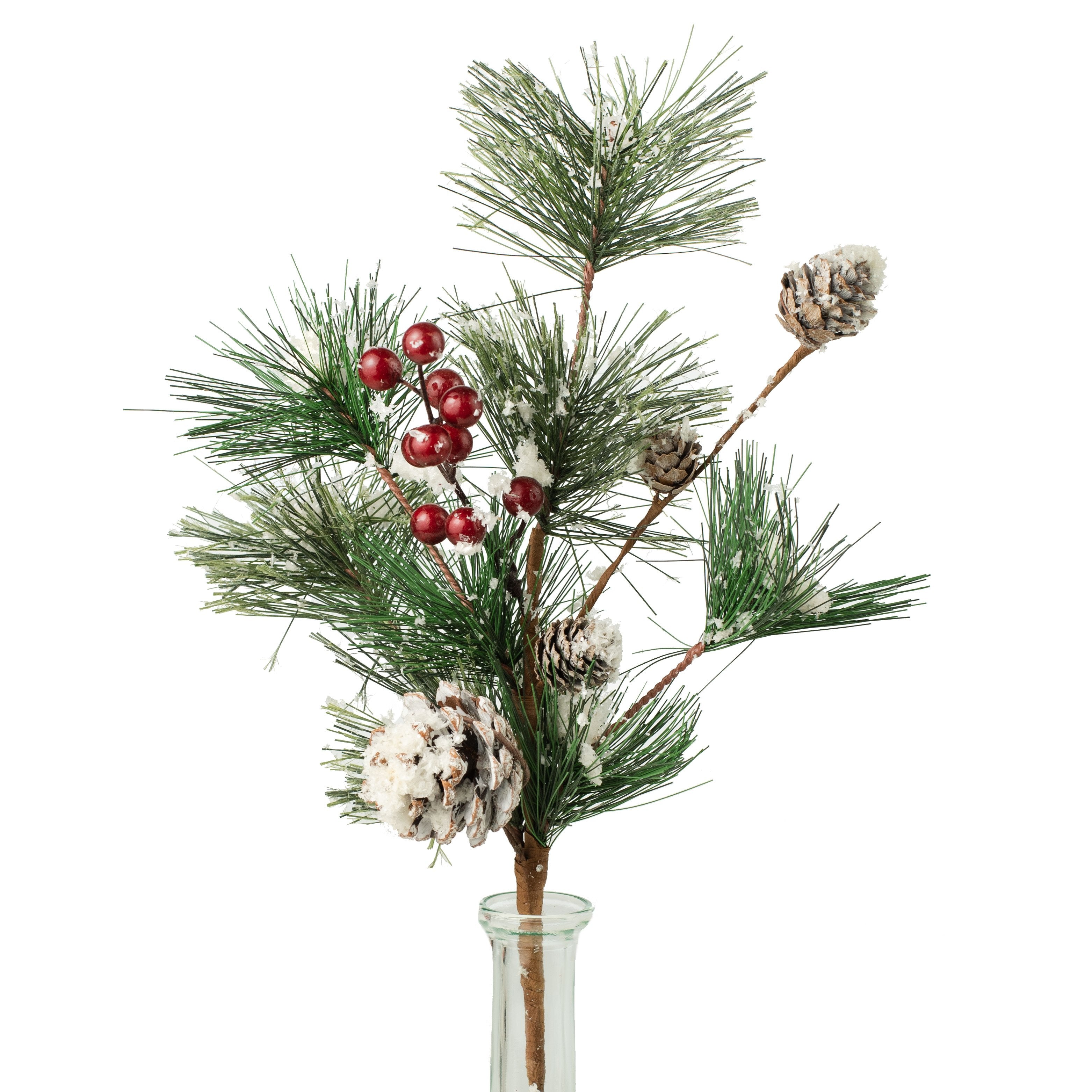 18" Snow Clump Pine Berry Spray Item Number: 283950