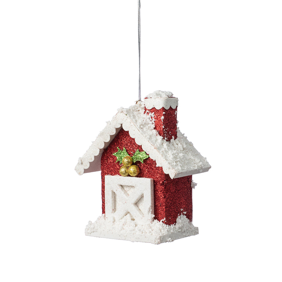 5" Snow Farm House Ornament Item Number: 83752RDWT