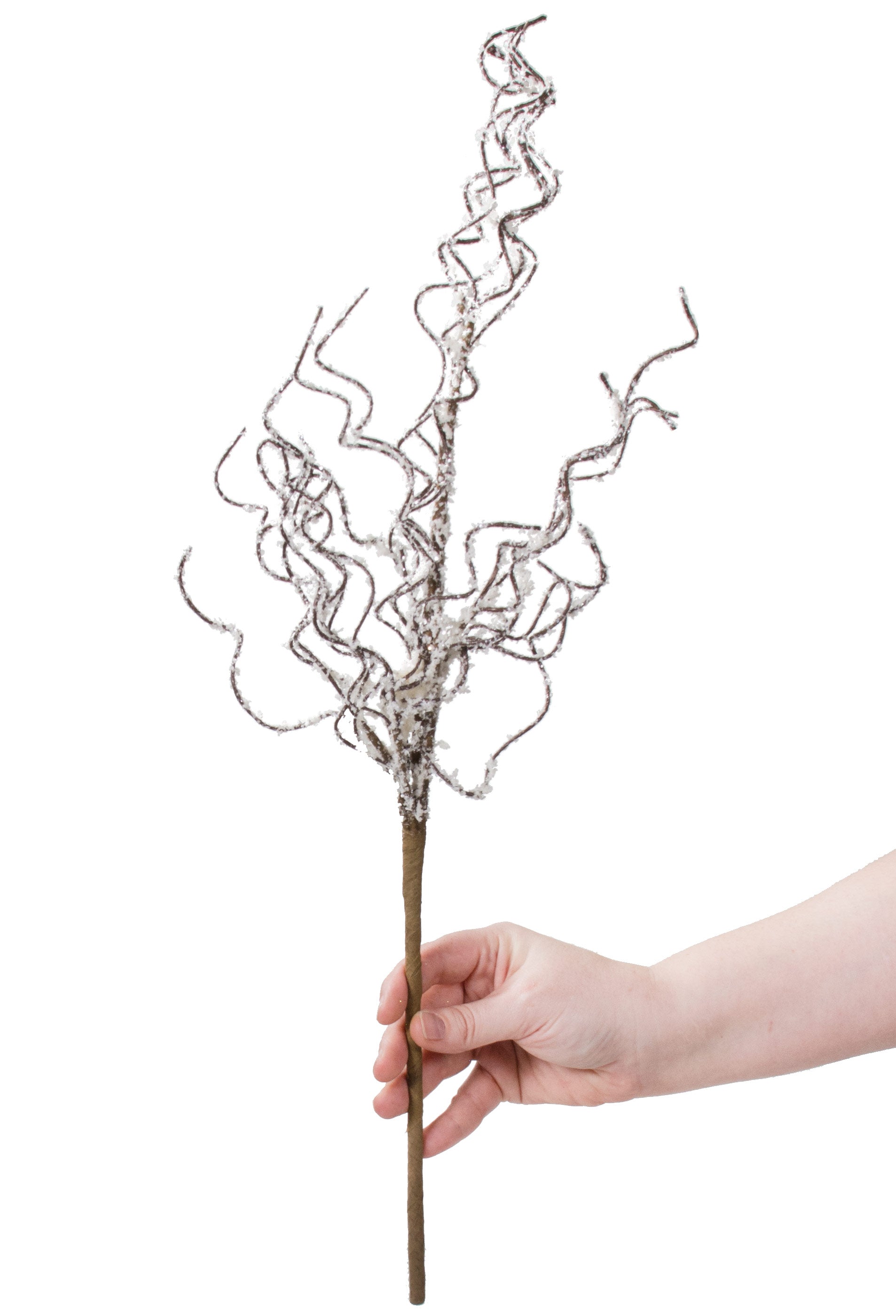 26" Snow Glitter Wild Twig Spray detail photo 4