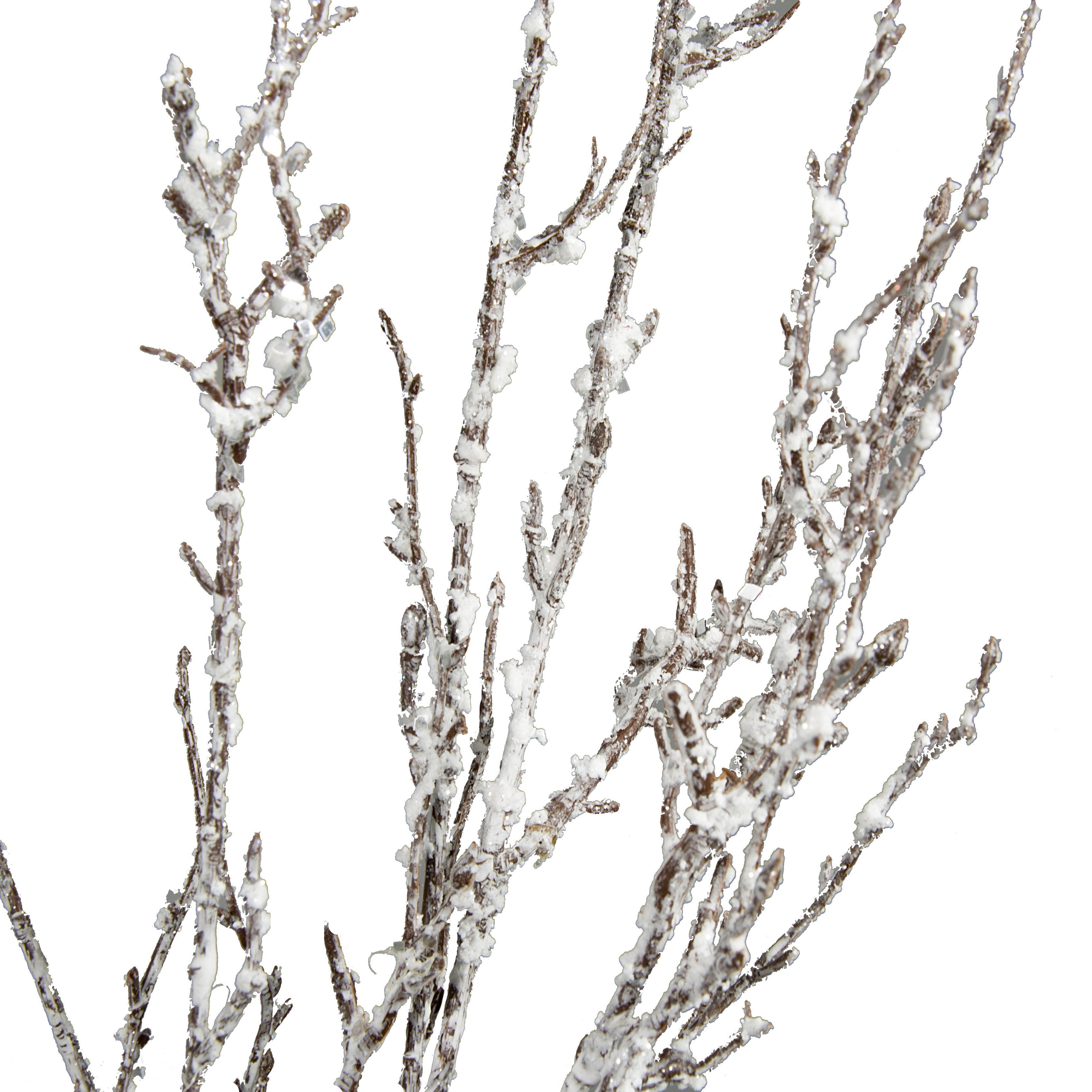 31" Snow Ice Twig Spray detail photo 5