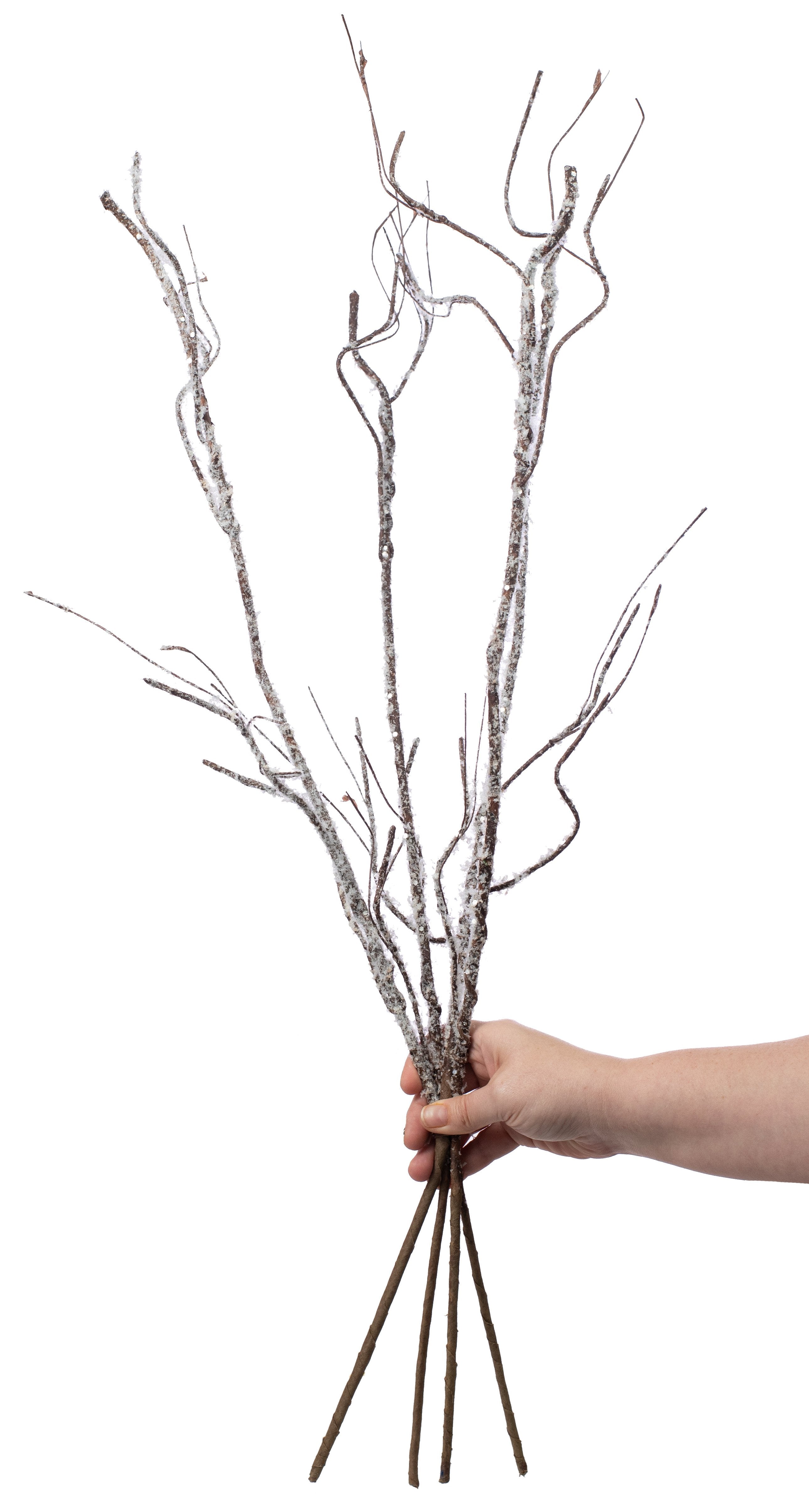 33" Snow Iced Twig Bundle (4) detail photo 4