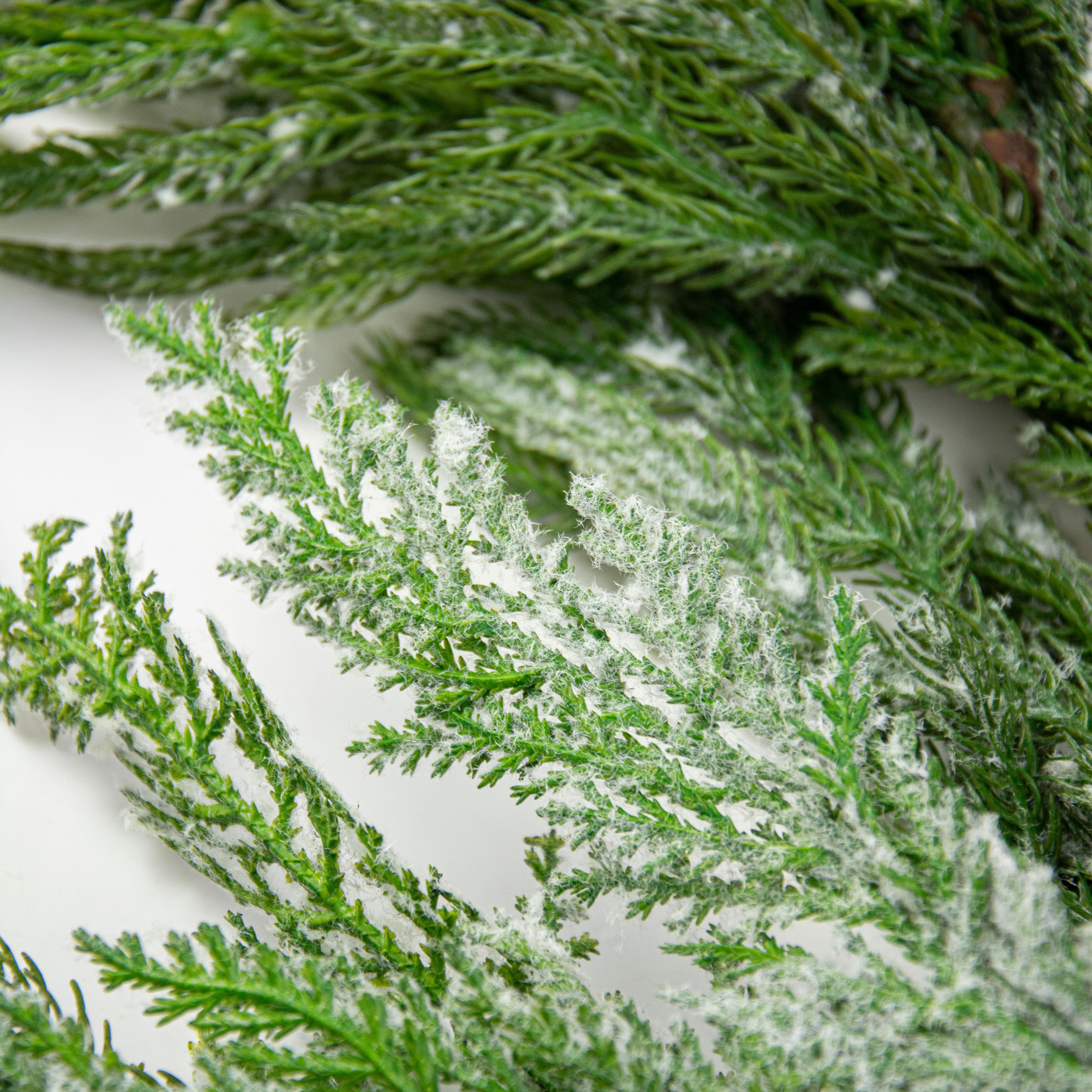 58" Snow Pine Garland detail photo 3