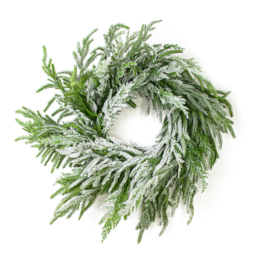 24" Snow Pine Wreath Item Number: 180960