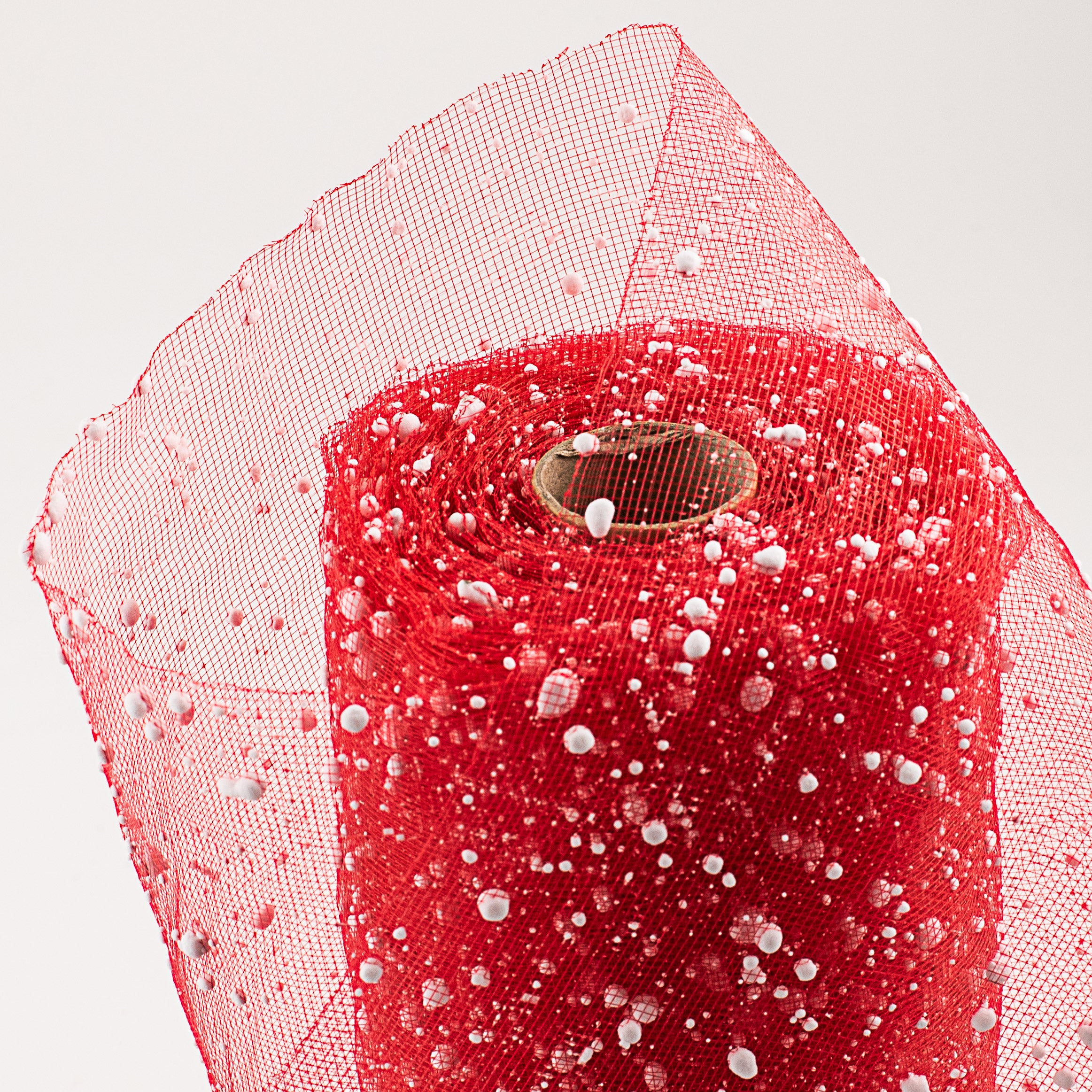 10" Snow Tulle Mesh: Red Lifestyle Photo