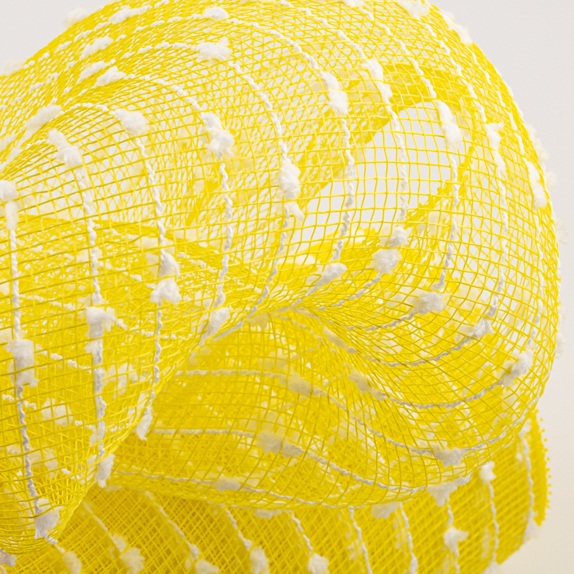 10" Snowball Deco Mesh: Yellow & White (10 Yards) Lifestyle Photo