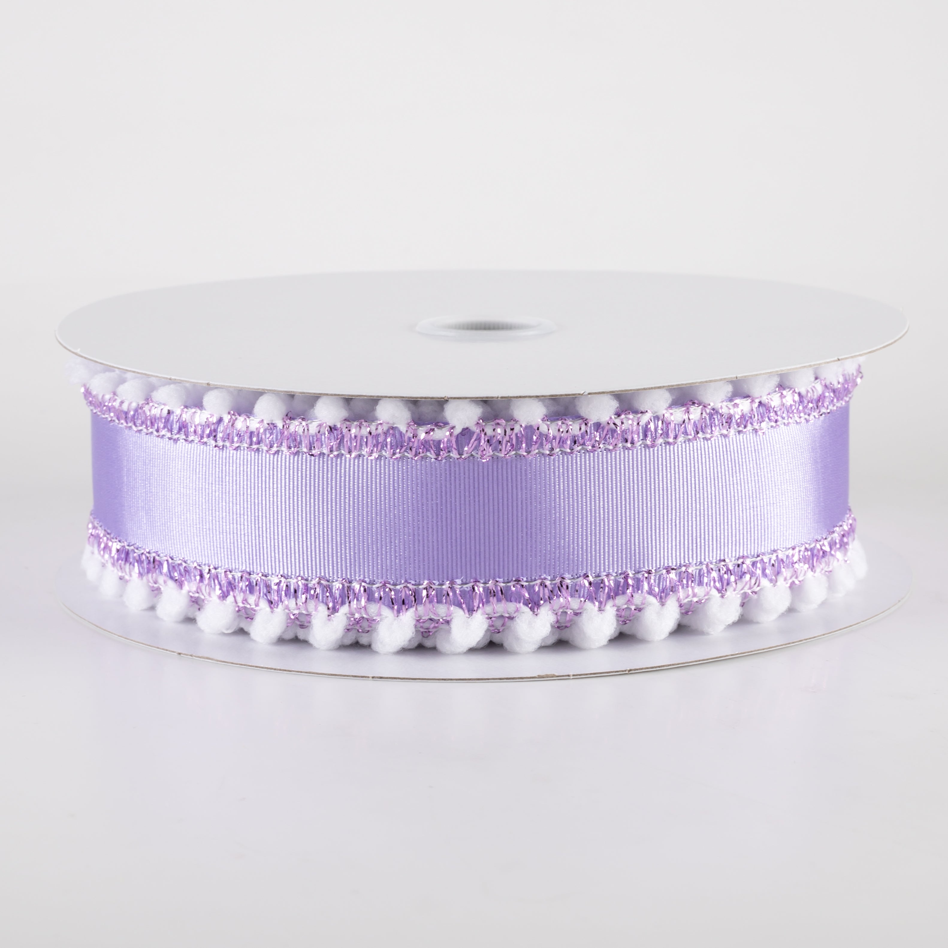 1.5" Snowball Edge Ribbed Satin Ribbon: Lavender (10 Yards) Item Number: 42421-09-30