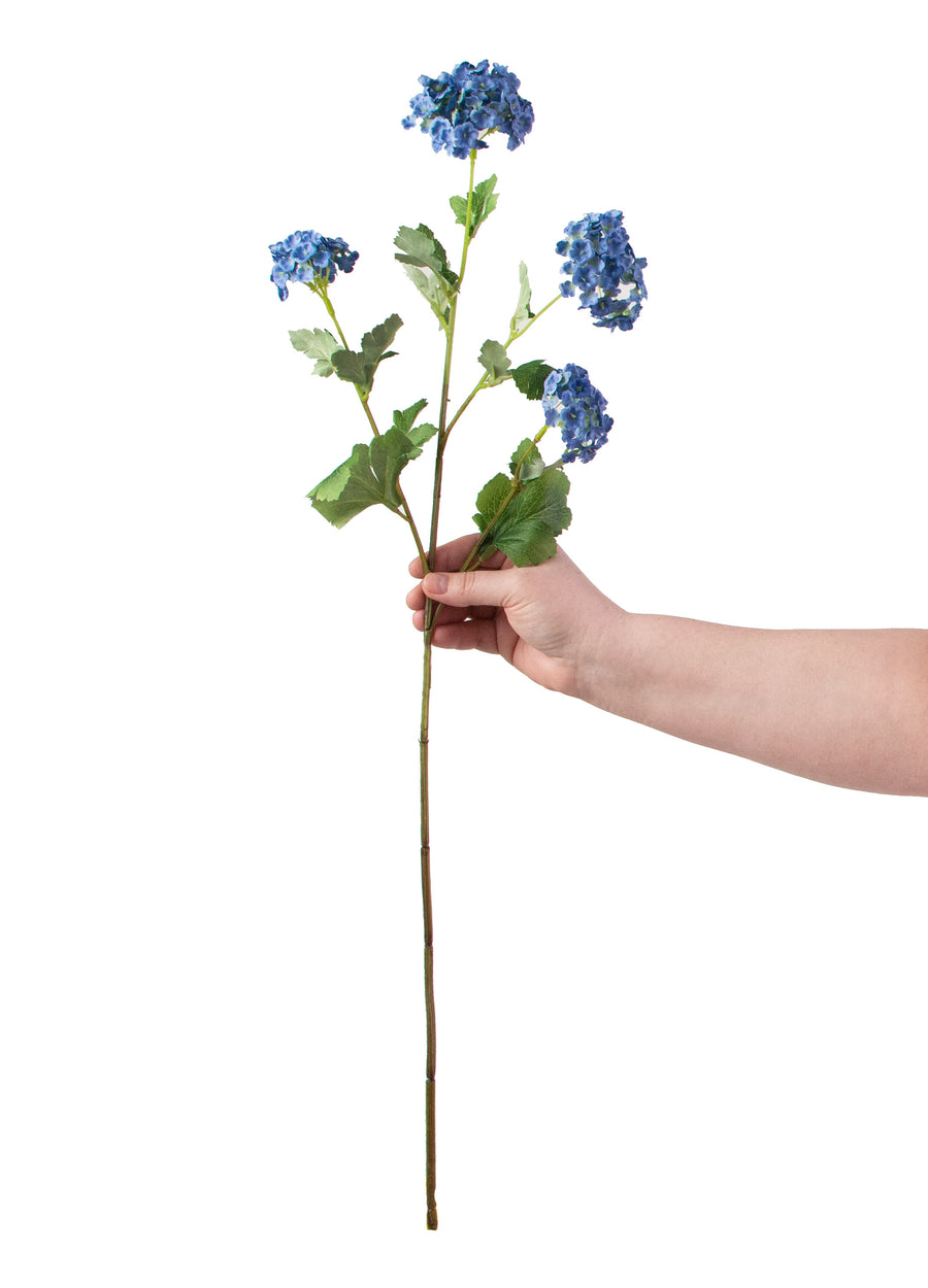 28" Snowball Hydrangea Spray: Blue detail photo 3