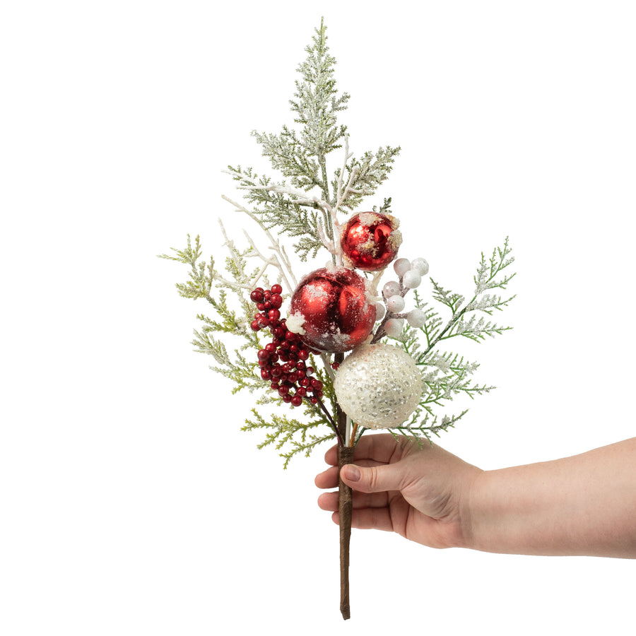 19" Snowball Pine Berry Spray Lifestyle Photo
