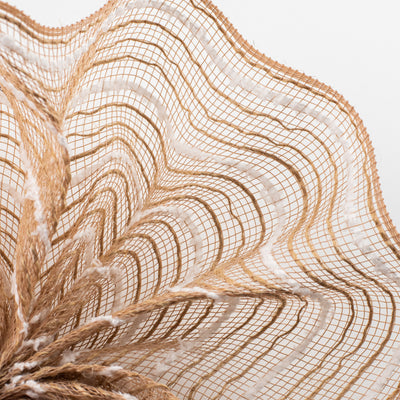 10" Snowdrift Deco Mesh: Natural Jute & White (10 Yards) Lifestyle Photo