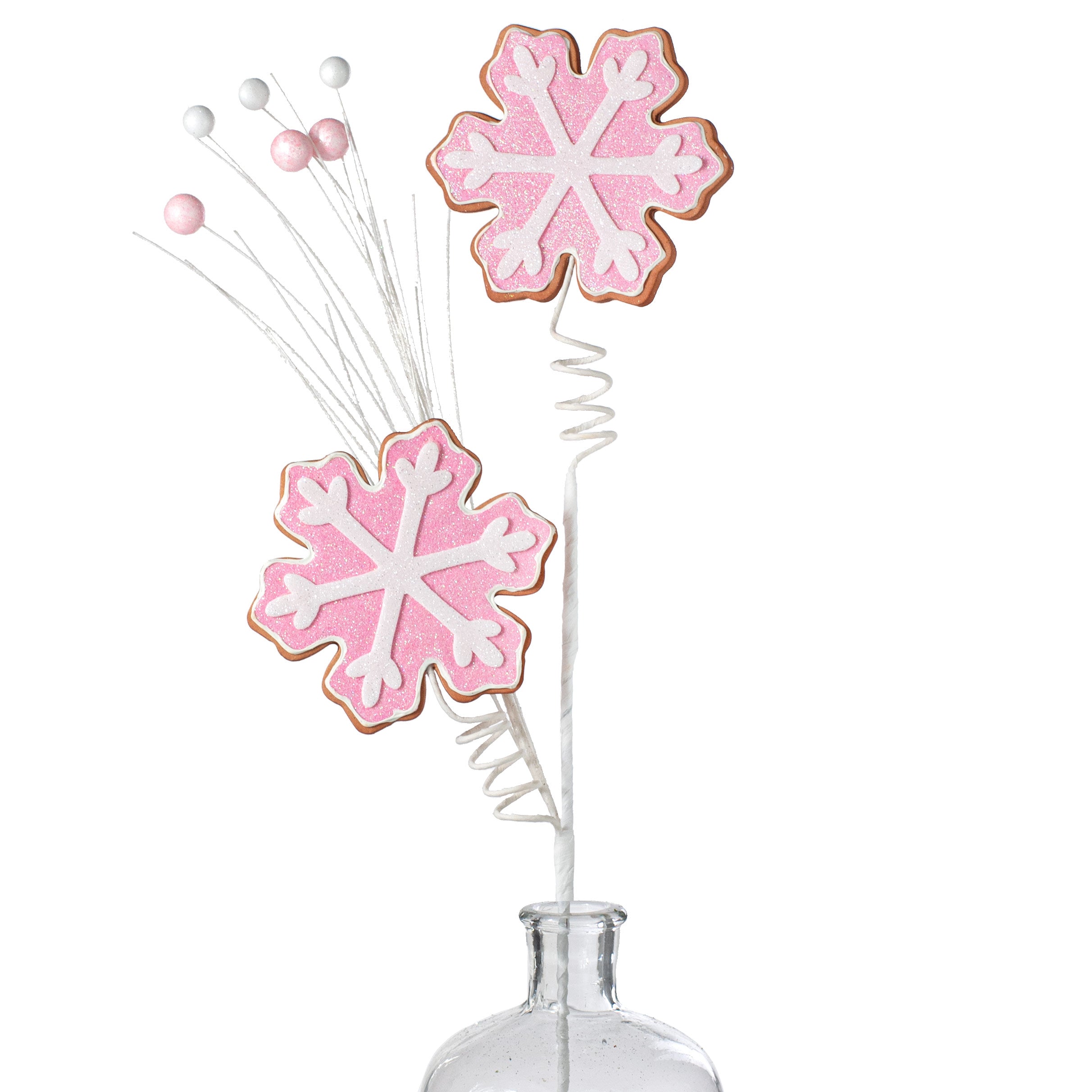 28" Snowflake Cookie Spray: Pink Item Number: 85891PK