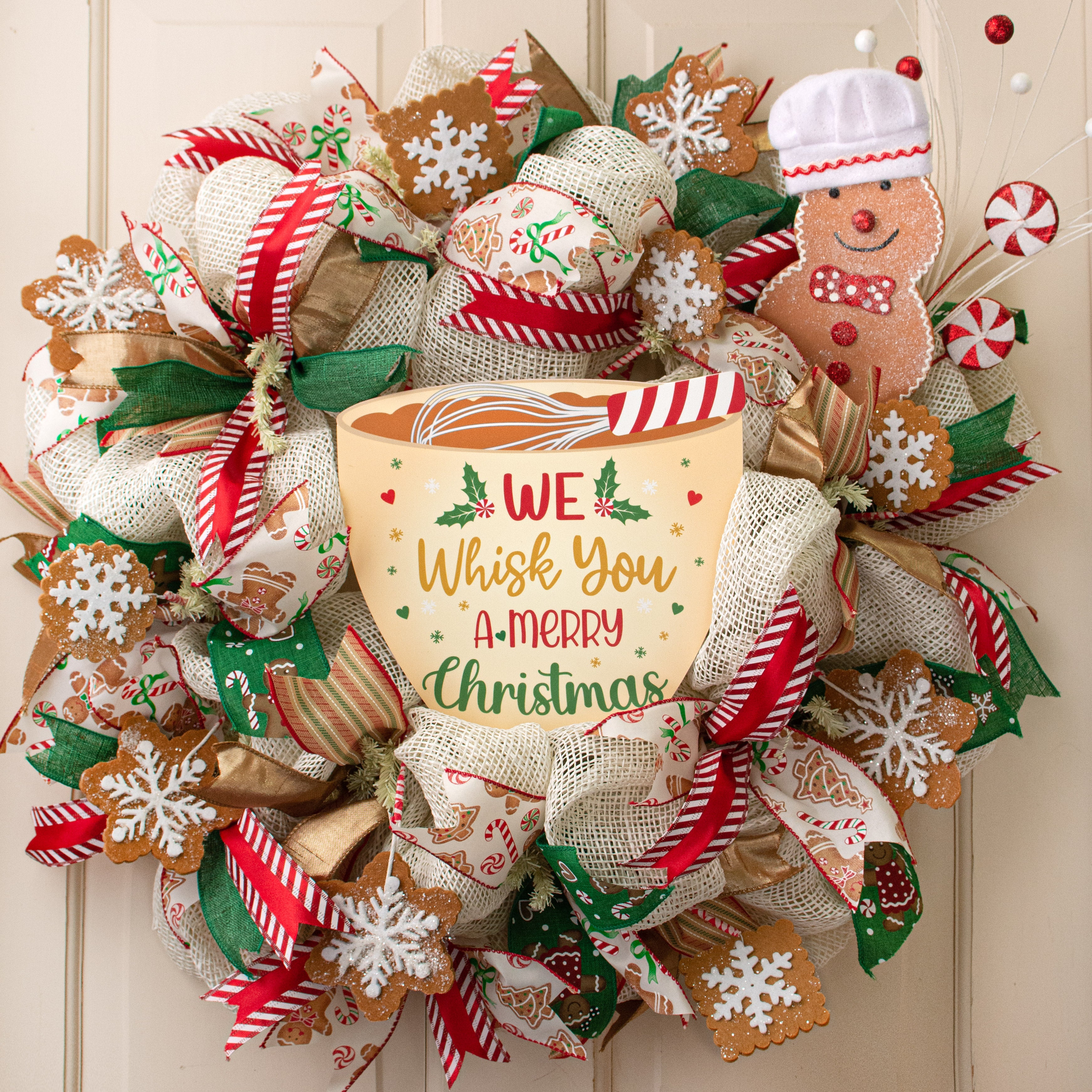 28" Snowflake Gingerbread Cookie Spray Lifestyle Photo