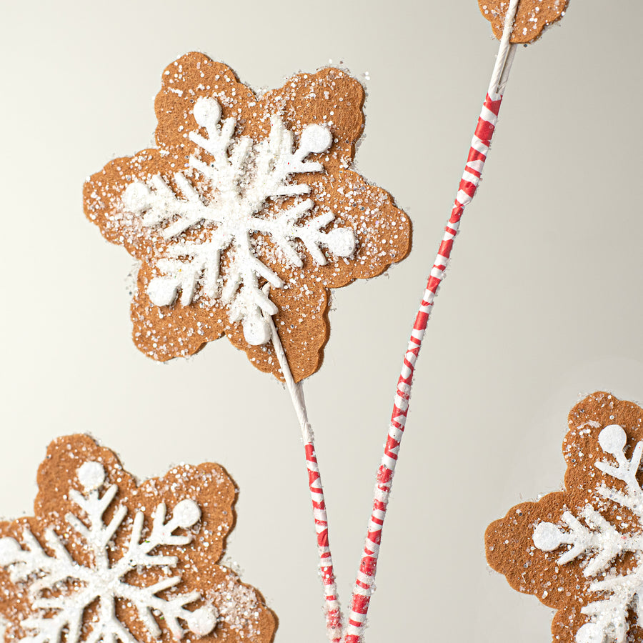 28" Snowflake Gingerbread Cookie Spray detail photo 4
