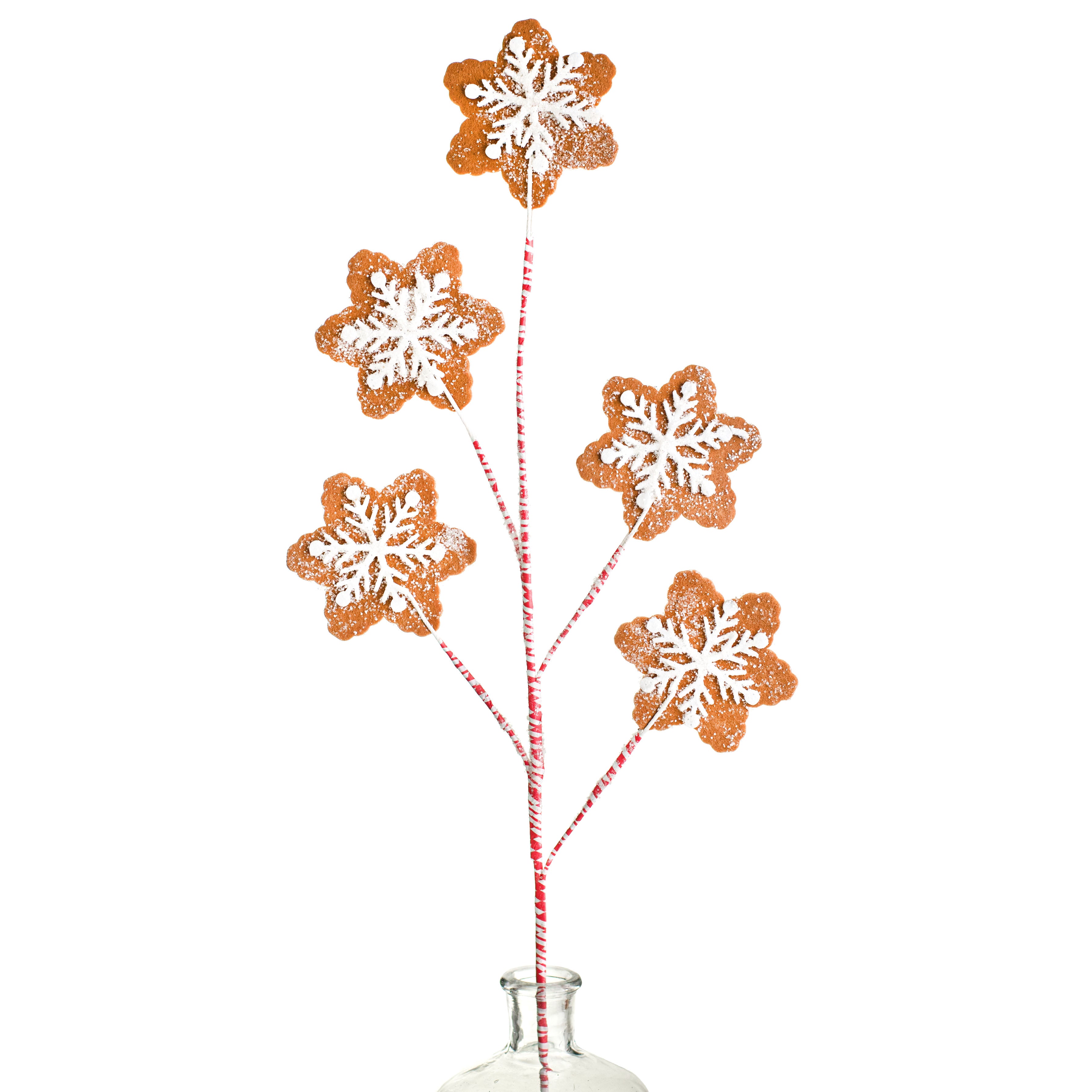 28" Snowflake Gingerbread Cookie Spray Item Number: 85470WT