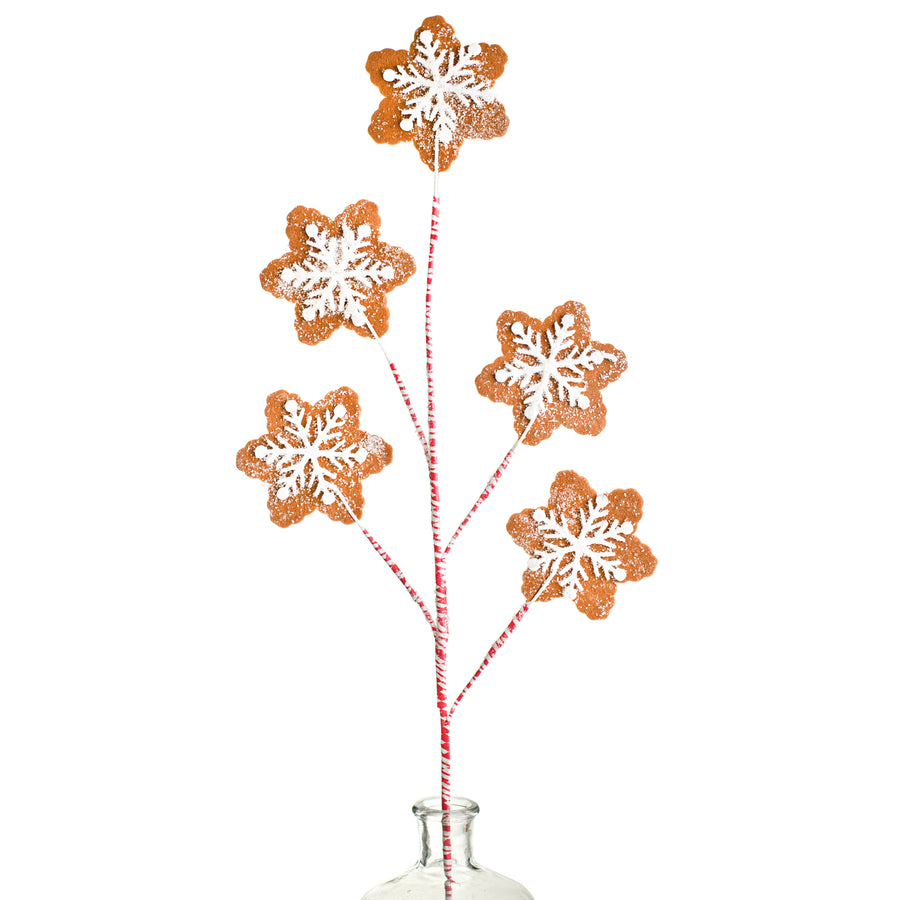 28" Snowflake Gingerbread Cookie Spray Item Number: 85470WT