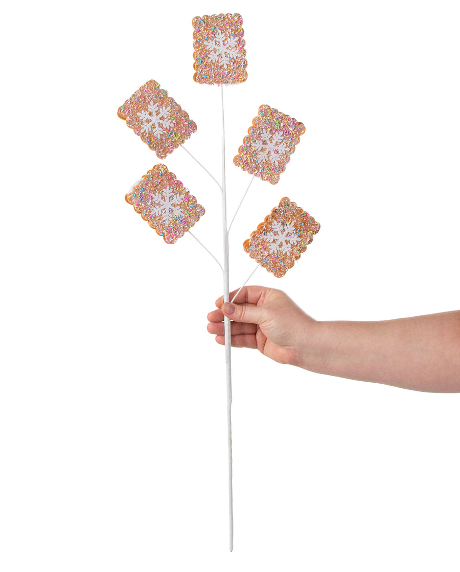 28" Snowflake Sprinkle Sandwich Cookie Spray detail photo 3