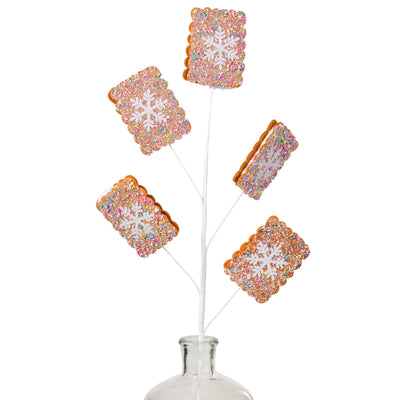 28" Snowflake Sprinkle Sandwich Cookie Spray Item Number: 85617BN