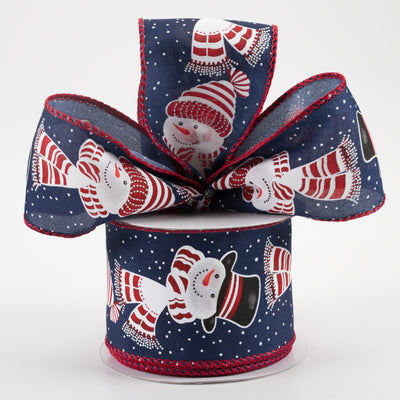 2.5" Snowman Head Ribbon: Light Navy (10 Yards) Lifestyle Photo