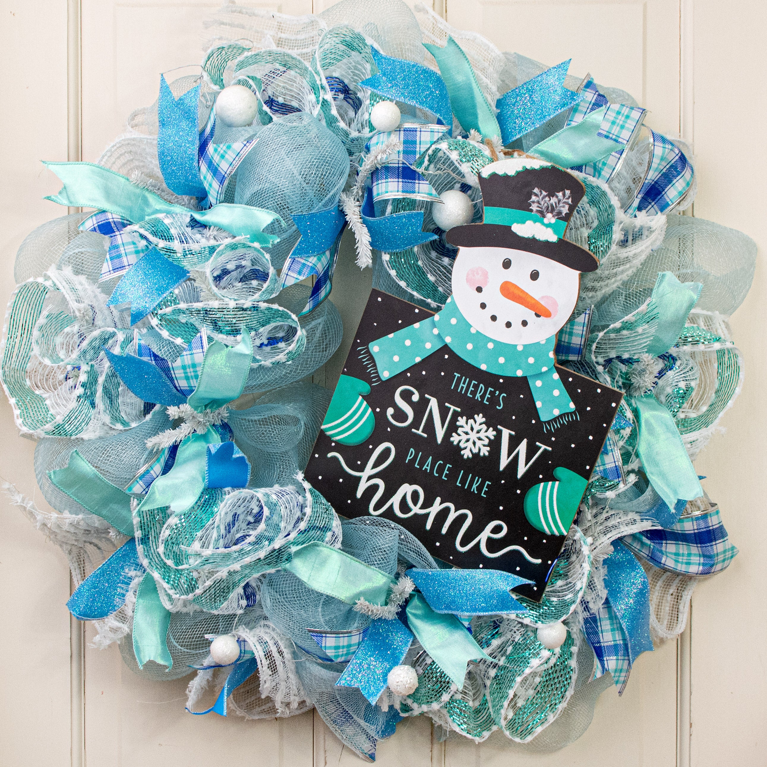13" Snowman Holding Sign: Snow Place Like Home Lifestyle Photo