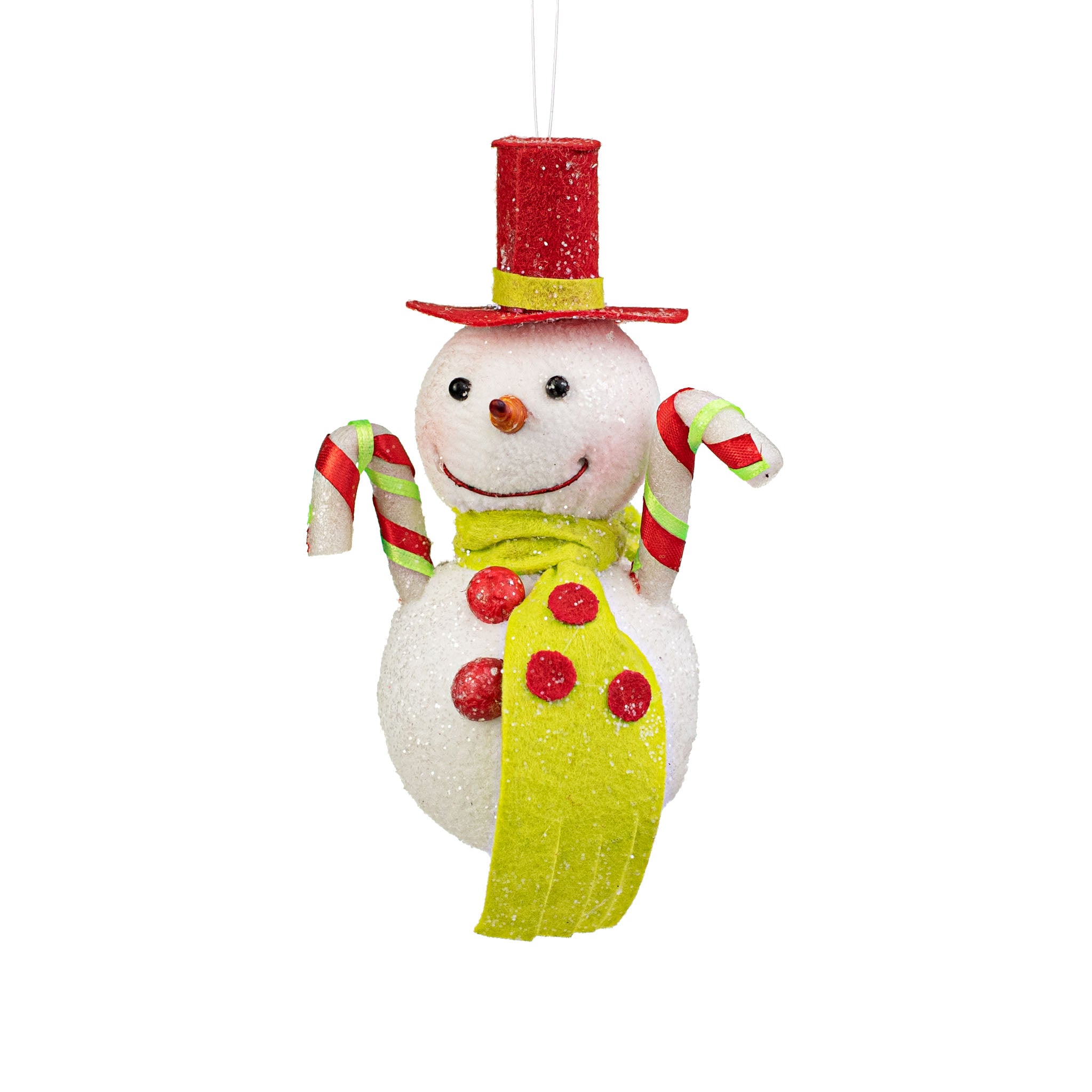 6" Snowman Ornament: Red & Green Item Number: 85391RWG
