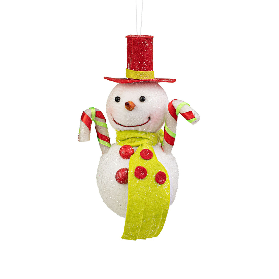 6" Snowman Ornament: Red & Green Item Number: 85391RWG