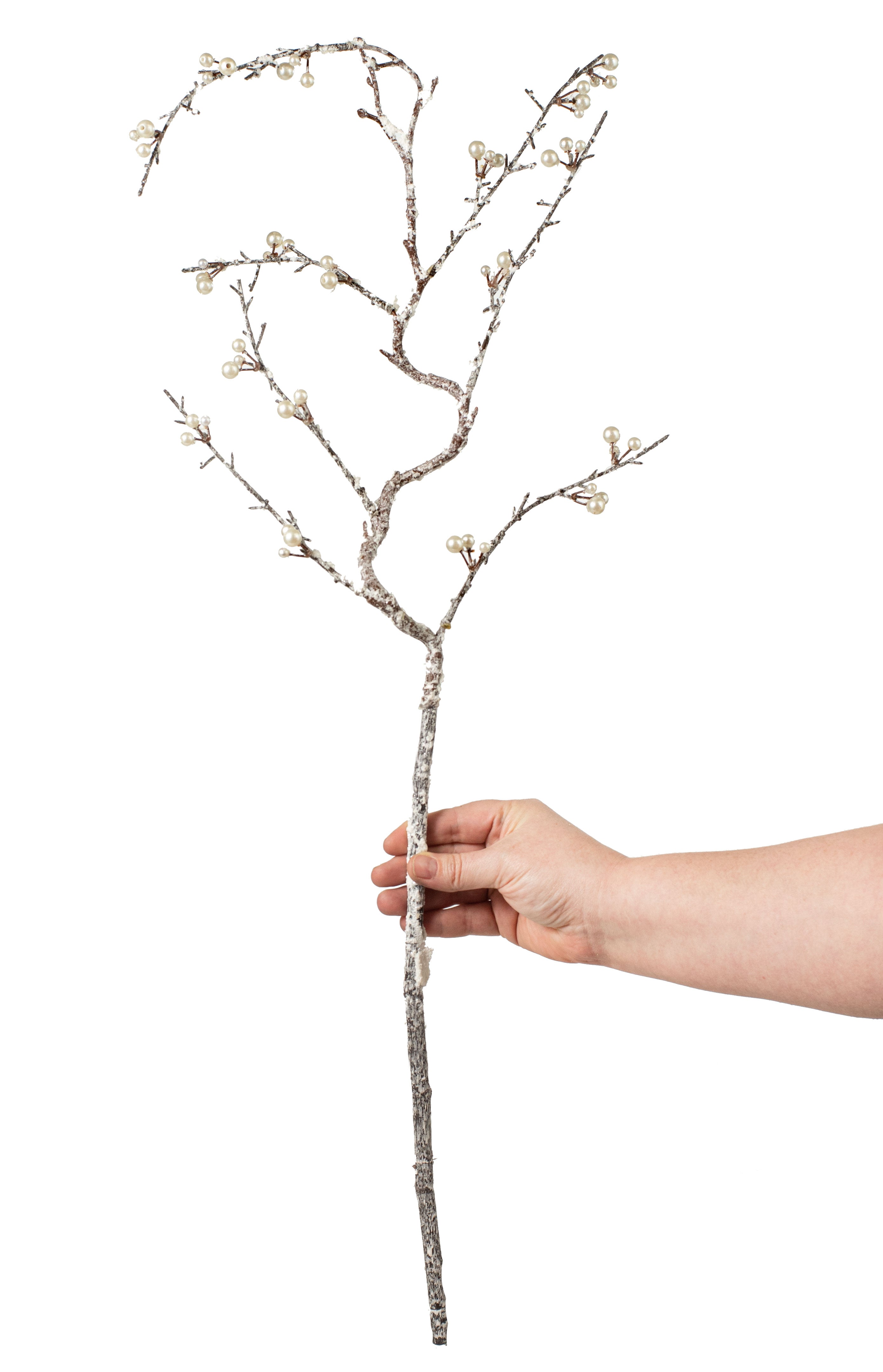 35" Snowy Glitter Pearl Branch detail photo 3