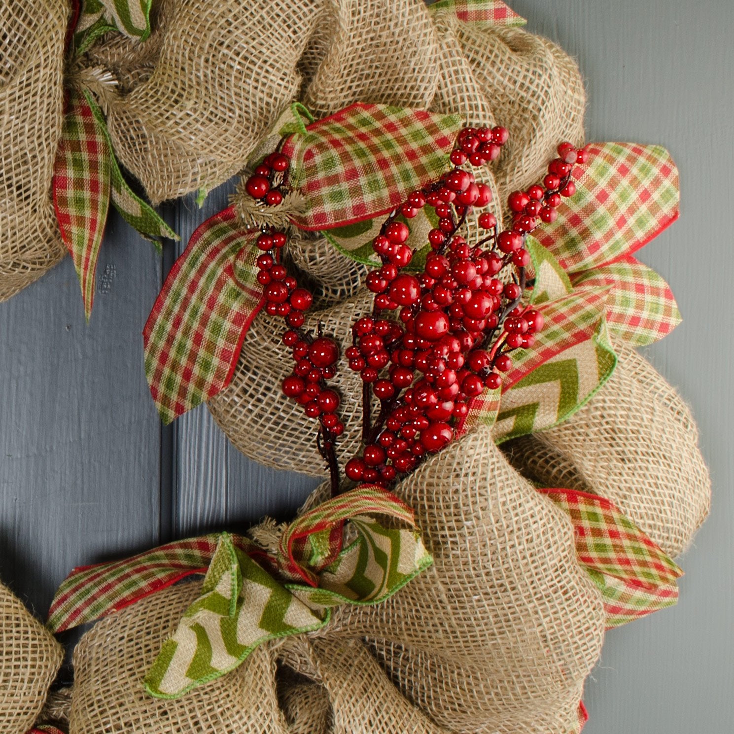 14" Soft Berry Pick: Shiny Red Berries detail photo 4
