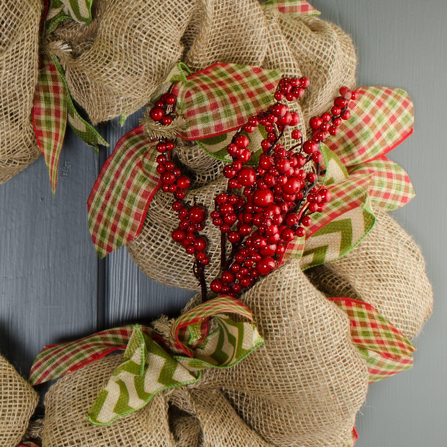 14" Soft Berry Pick: Shiny Red Berries detail photo 4